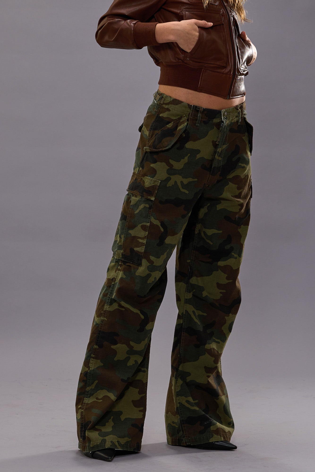 WIDE LEG CARGO - CAMO - R13