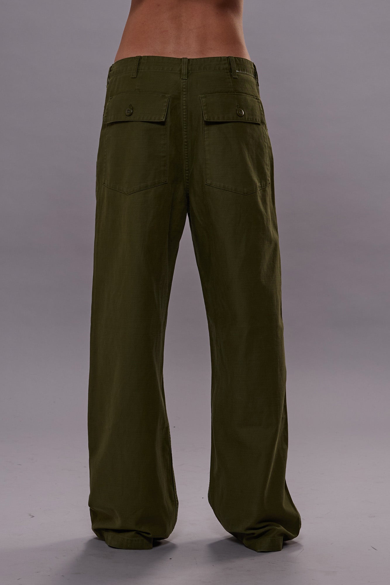 WIDE LEG UTILITY PANT - OLIVE - R13