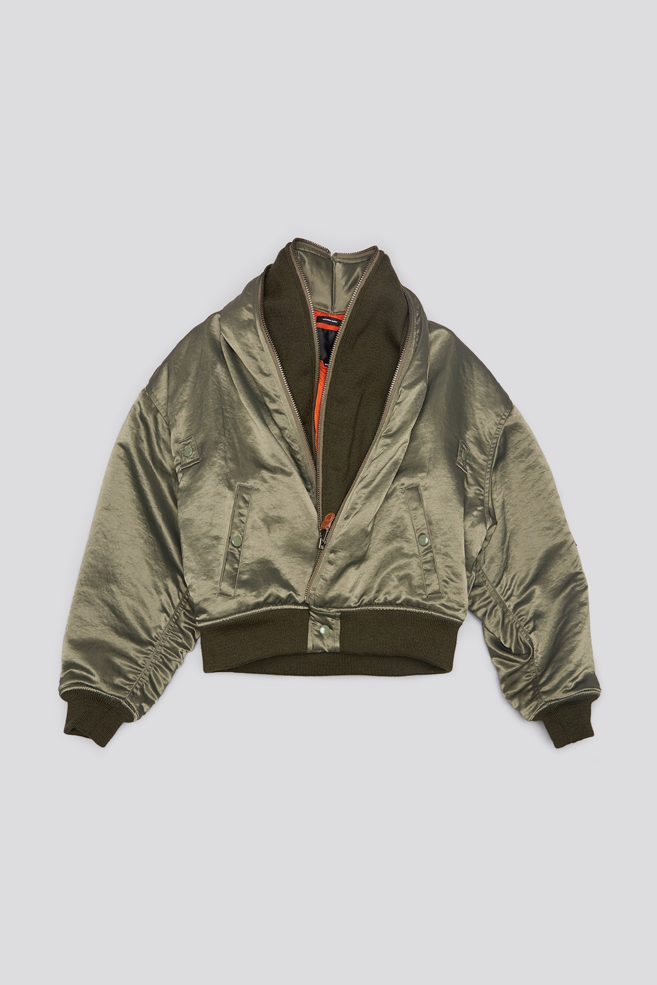 ZIP COLLAR FLIGHT JACKET - OLIVE - R13