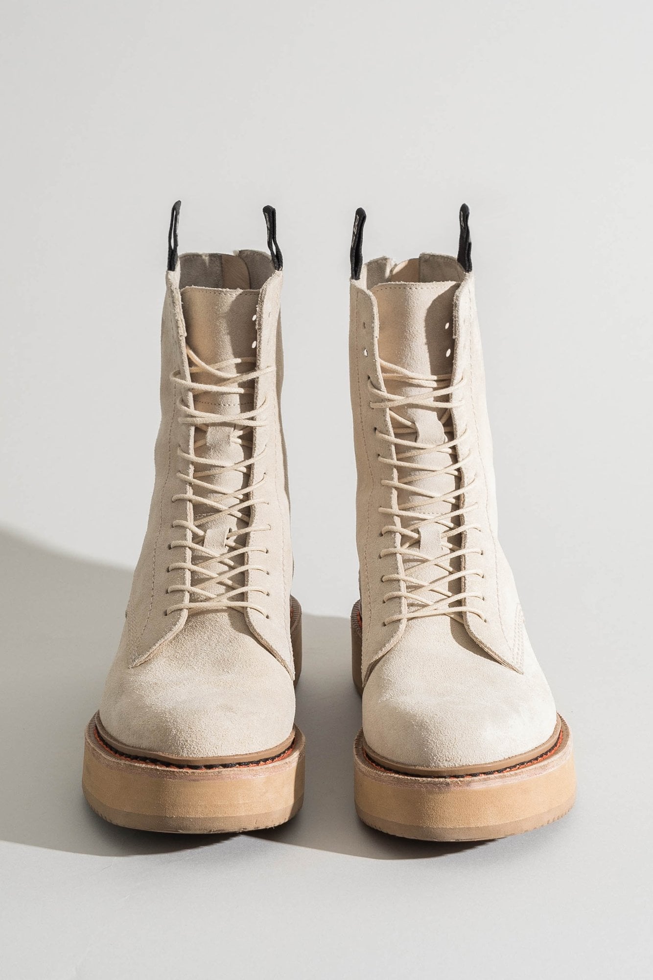 SINGLE STACK BOOT KHAKI SUEDE R13