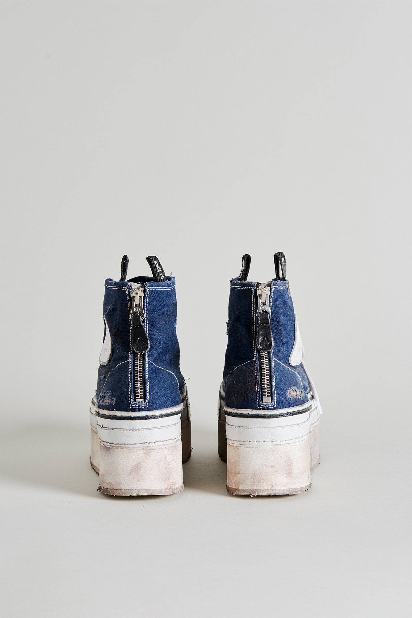 Platform High Top Sneakers Navy R13 Denim