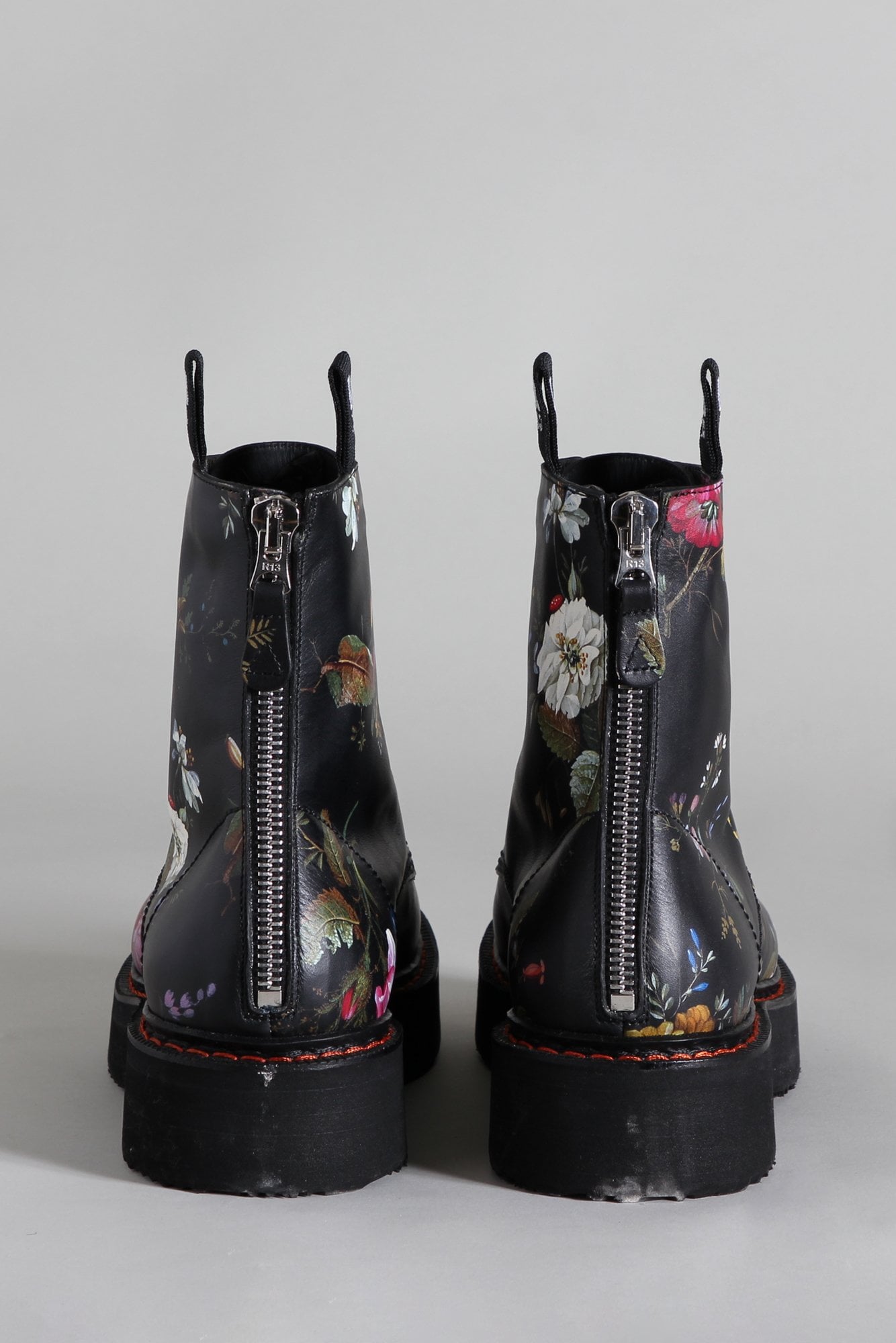 SINGLE STACK BOOT BLACK FLORAL R13