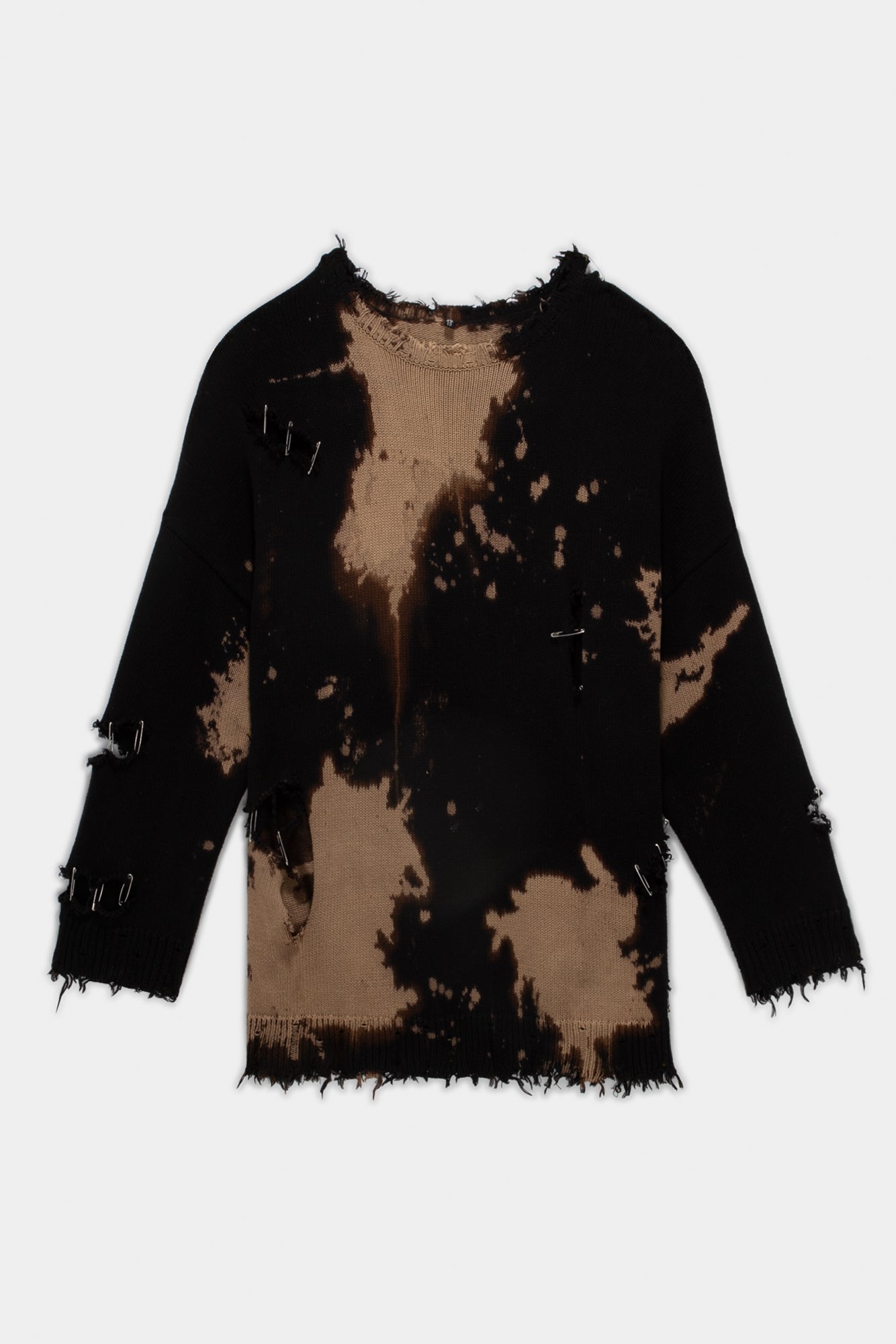 DISTRESSED EDGE SWEATER BLEACH PRINT R13