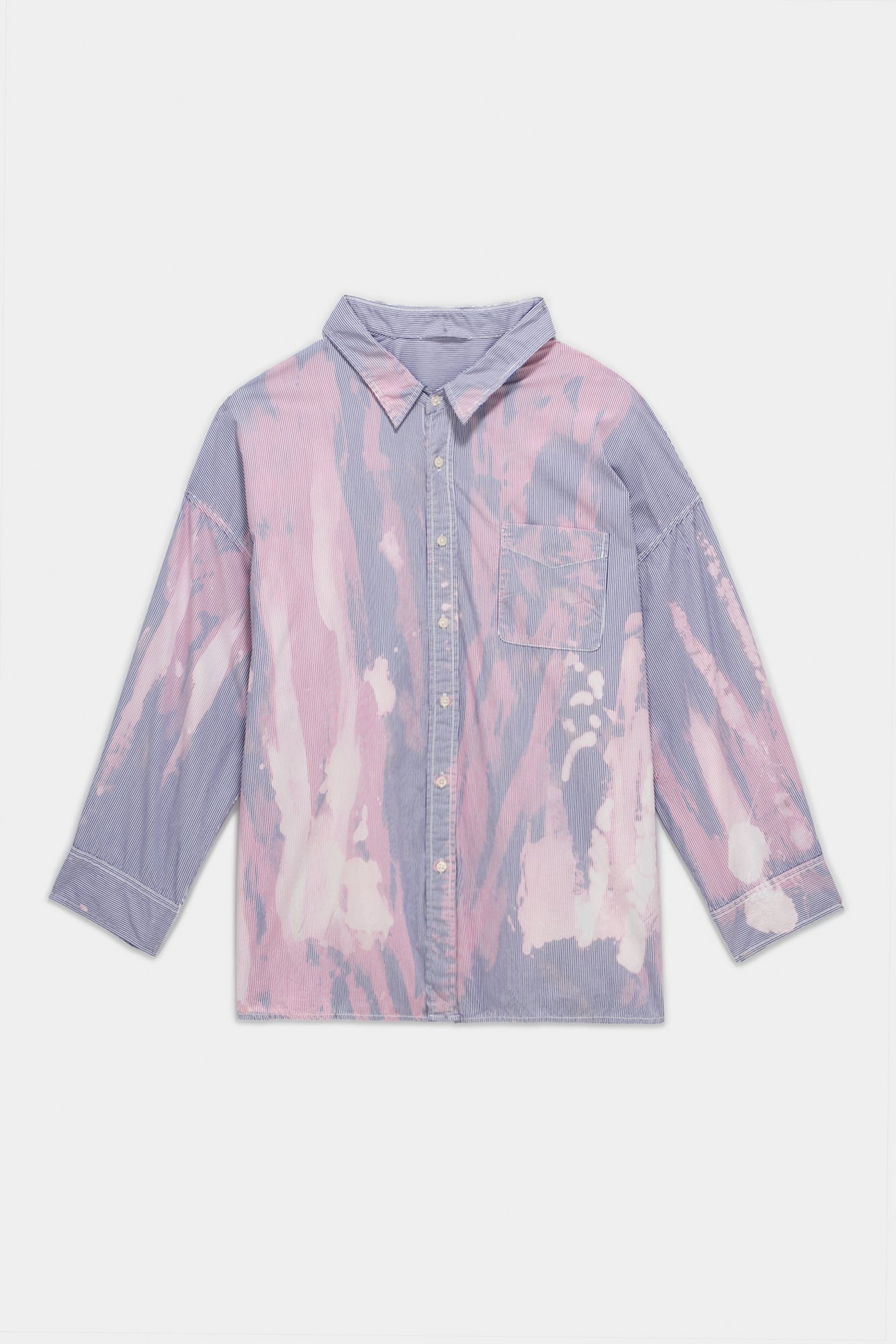 Bleached Drop Neck Shirt R13 Denim Official Site