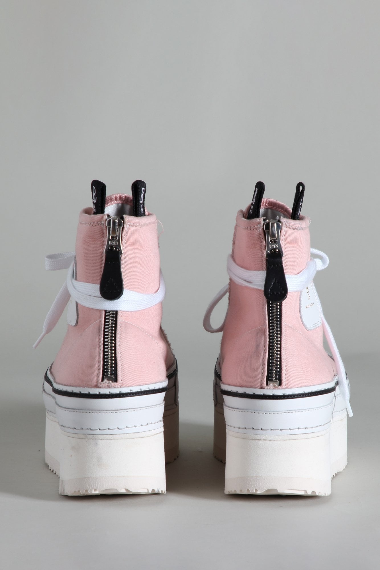 Platform High Top Sneakers Pink R13 Denim