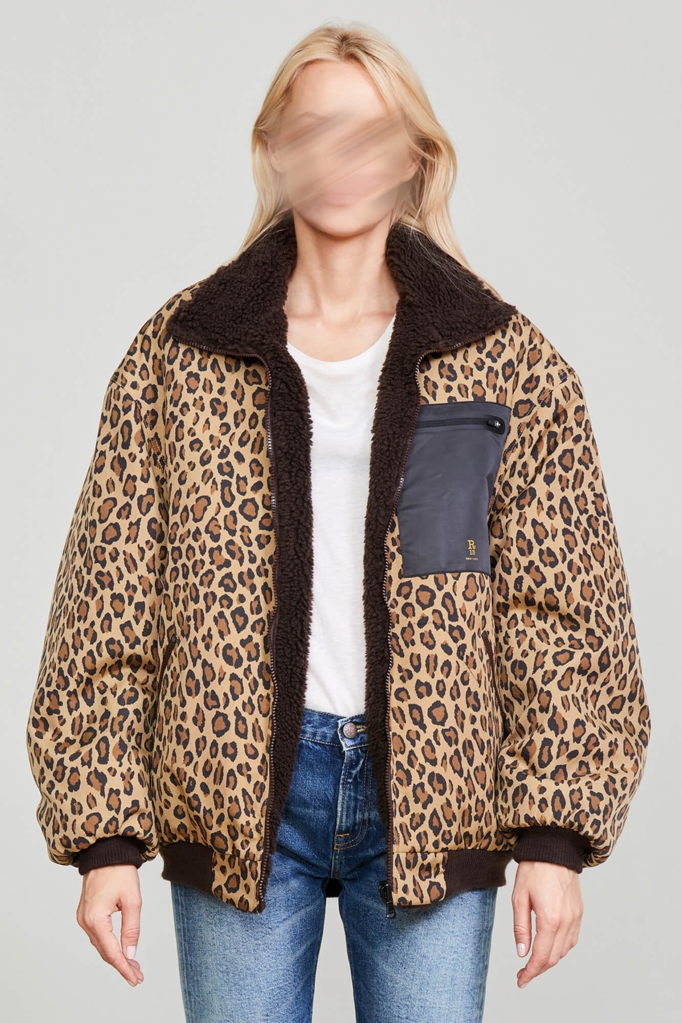 BACKZIP WINDBREAKER PRINTED LEOPARD R13