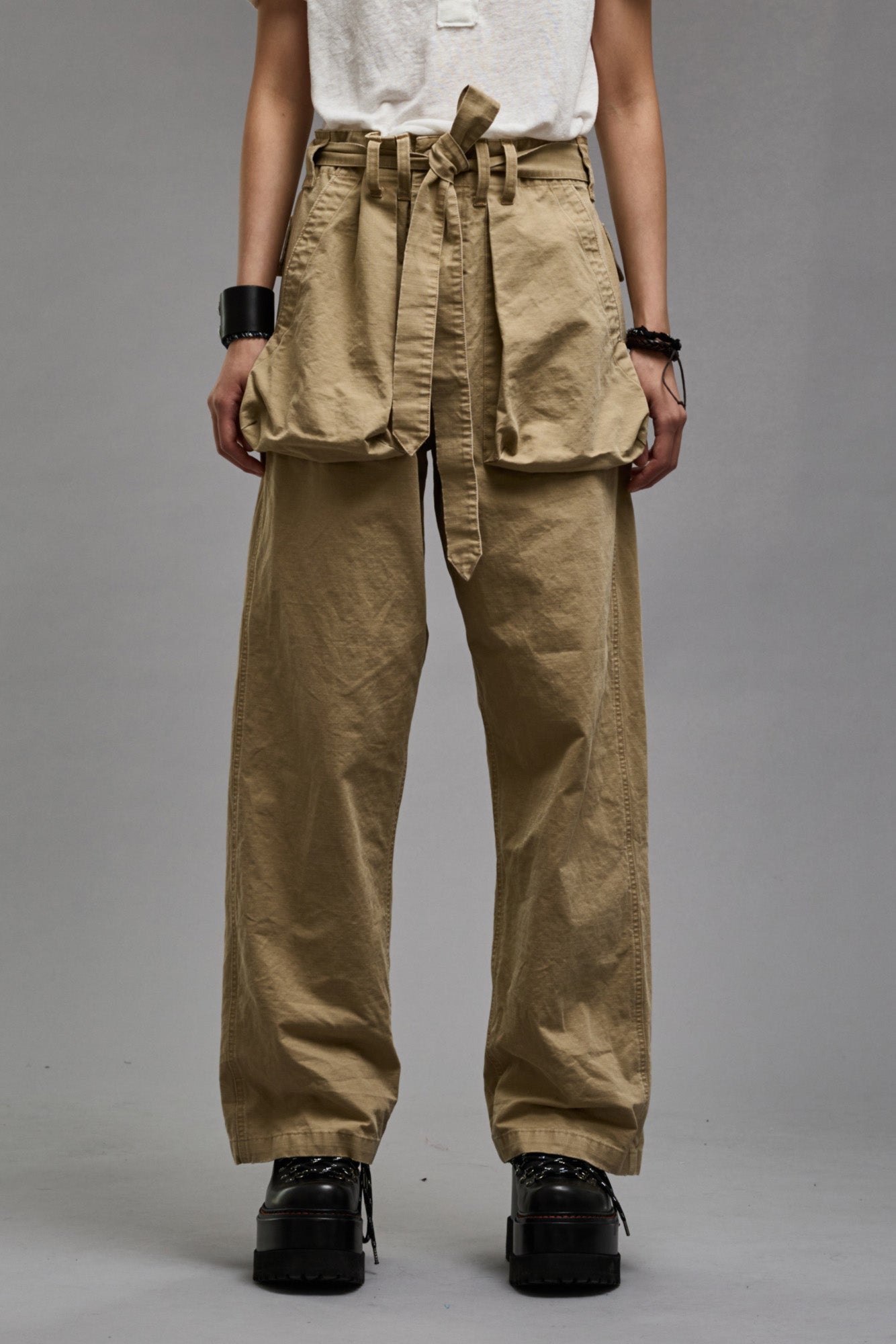 BELTED UTILITY PANT KHAKI RIPSTOP R13