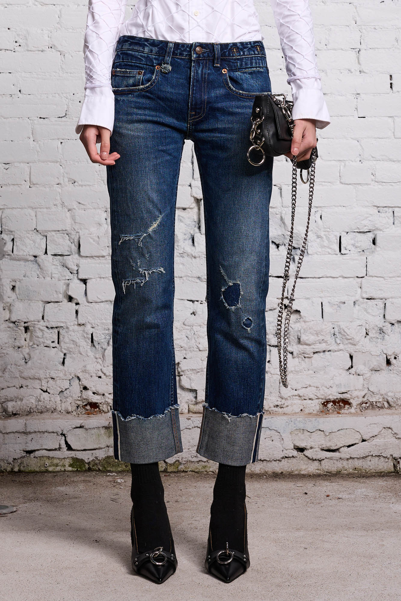 L'Appartement R13 BOY STRAIGHT DENIM 28