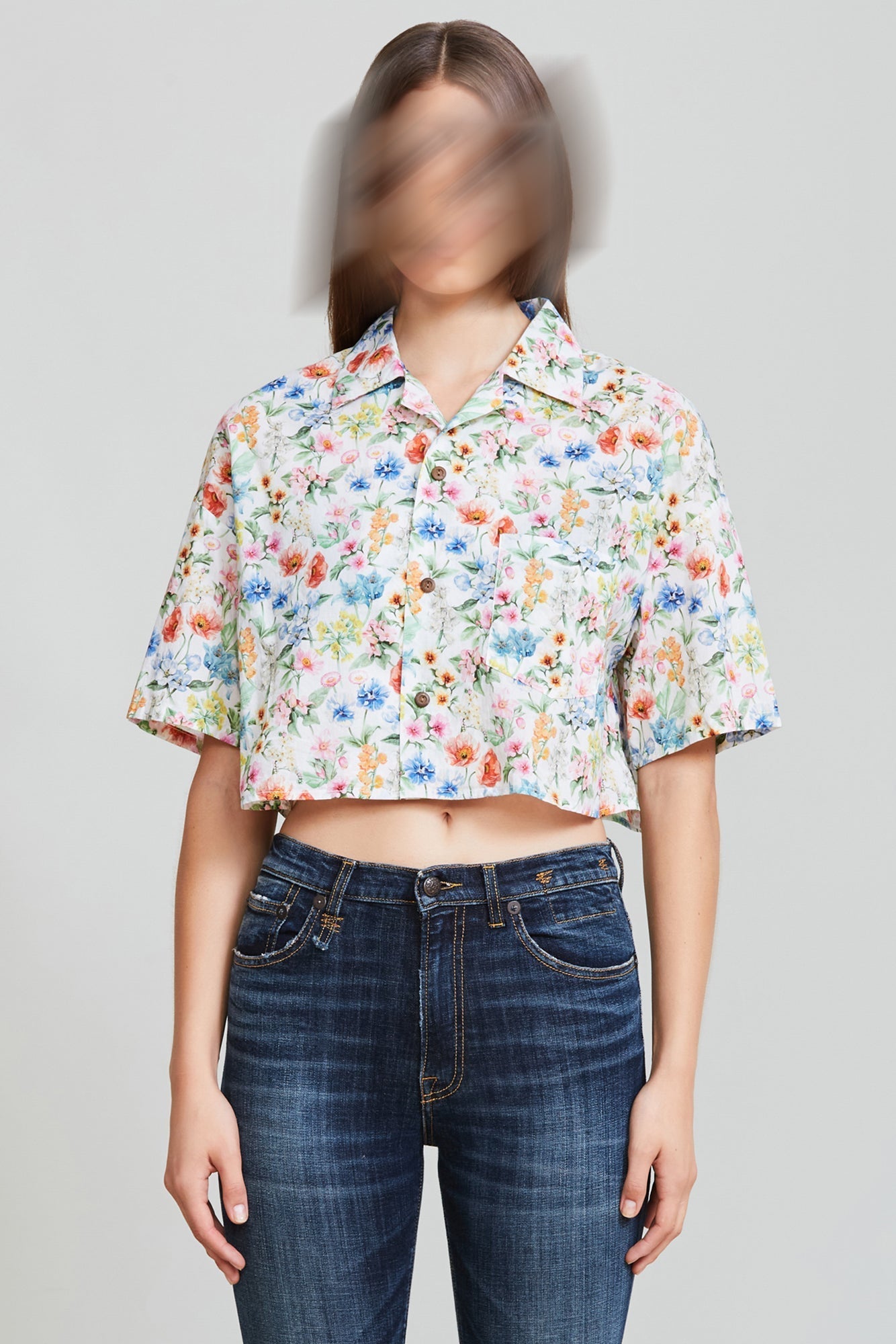 Cropped Floral Shirt R13 Denim Official Site