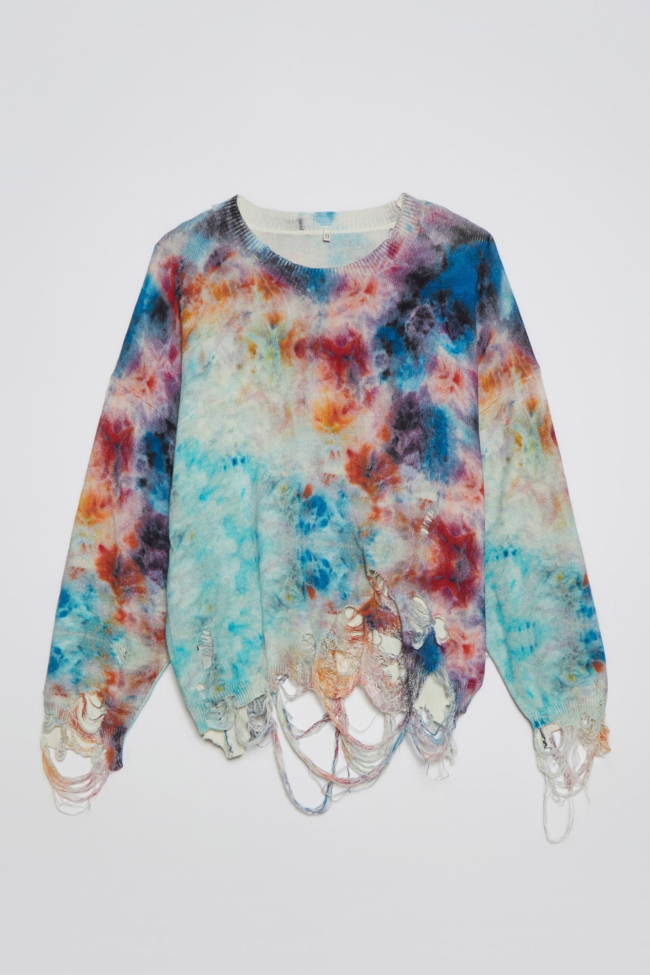 DESTROYED OVERSIZED PULLOVER - PRINTED TIE-DYE – R13