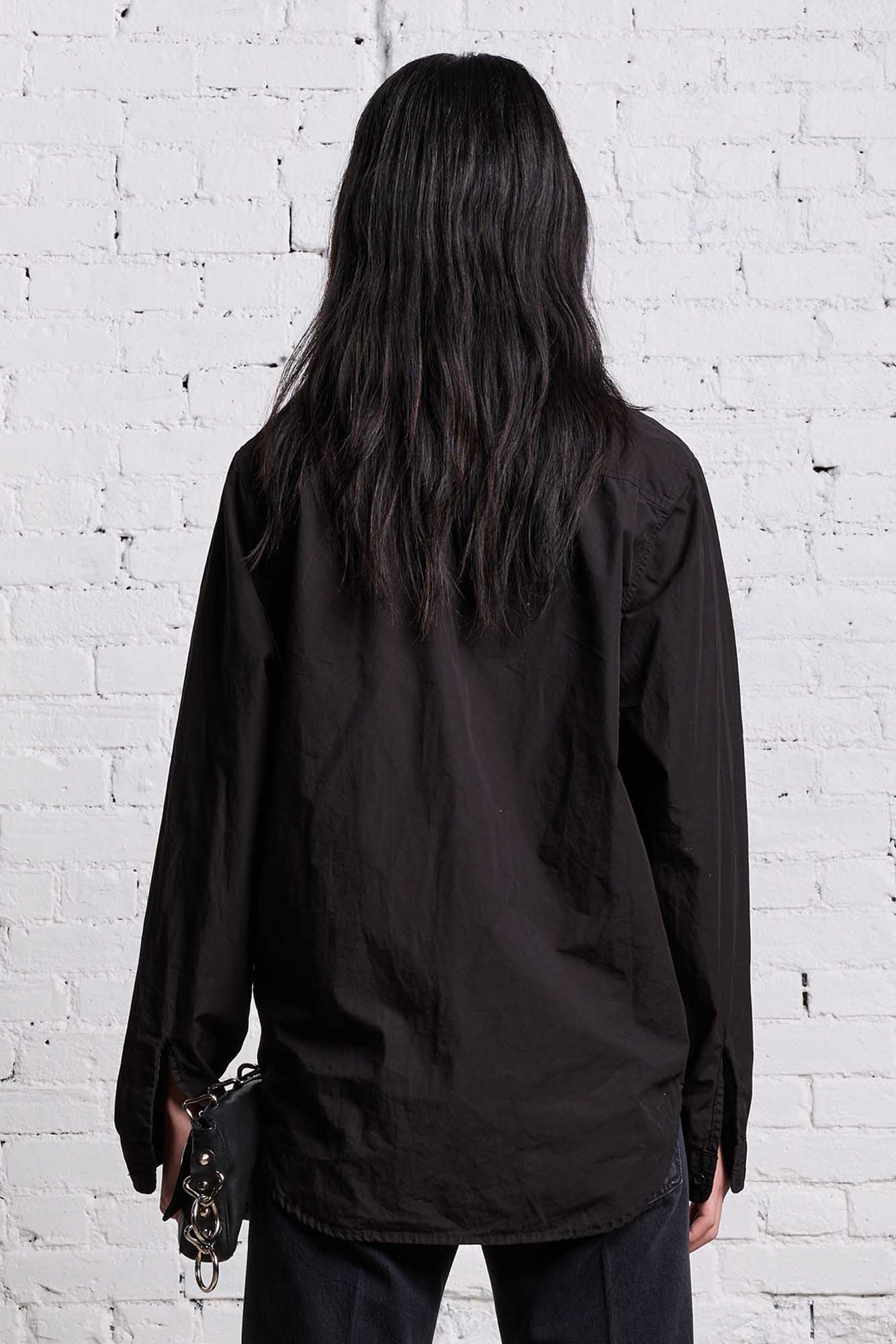 FOLDOUT SHIRT BLACK OVERDYE R13