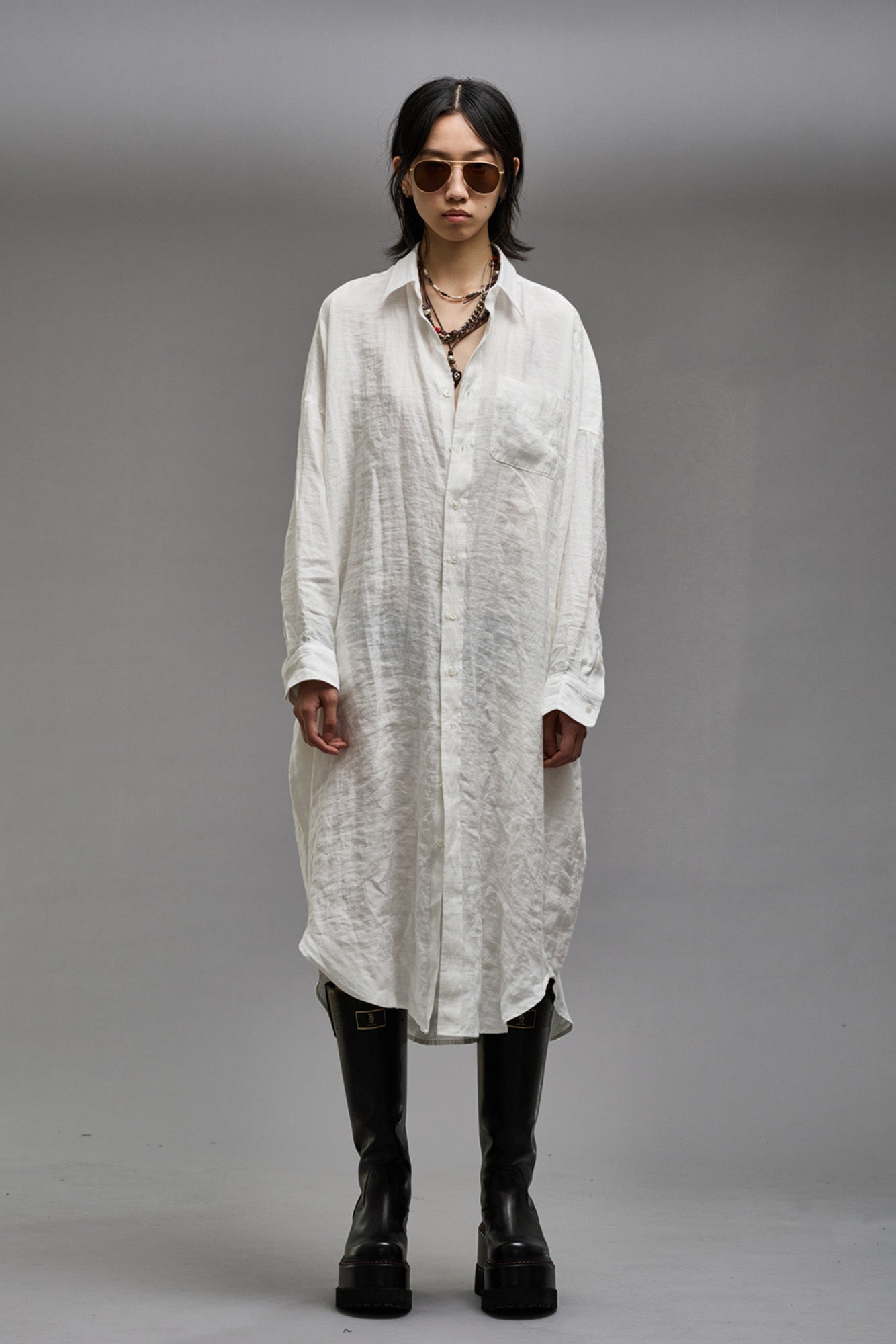 JUMBO SHIRTDRESS WHITE