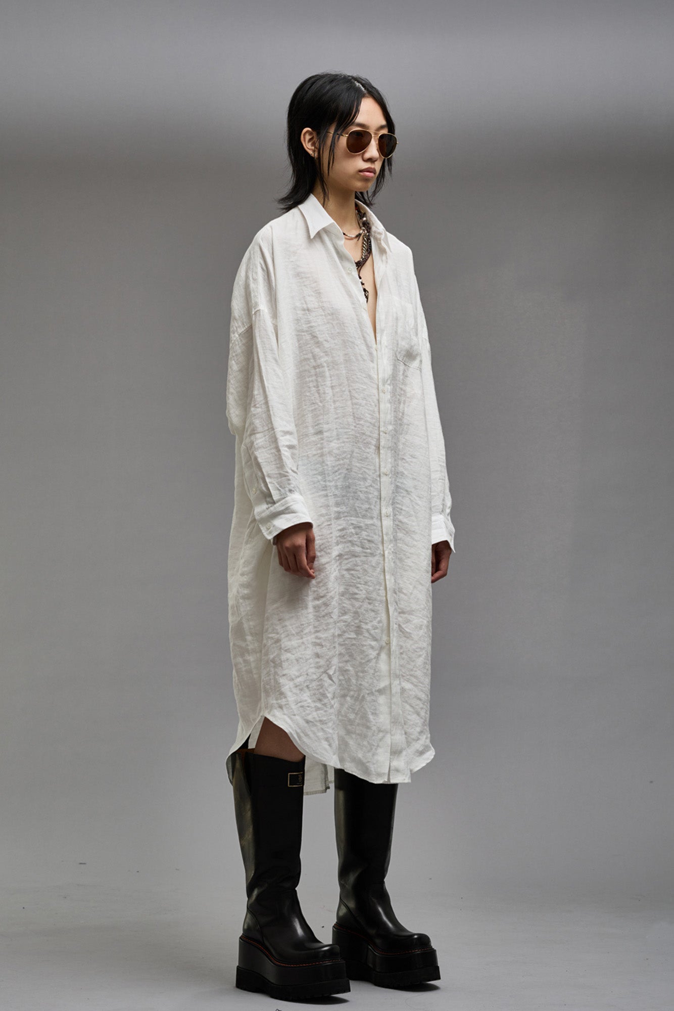 JUMBO SHIRTDRESS WHITE