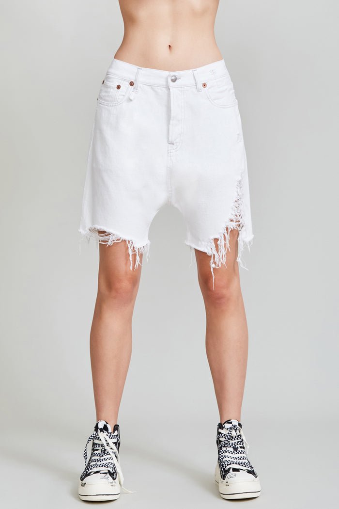 Marky Drop Short Nico White R13 Denim Official Site