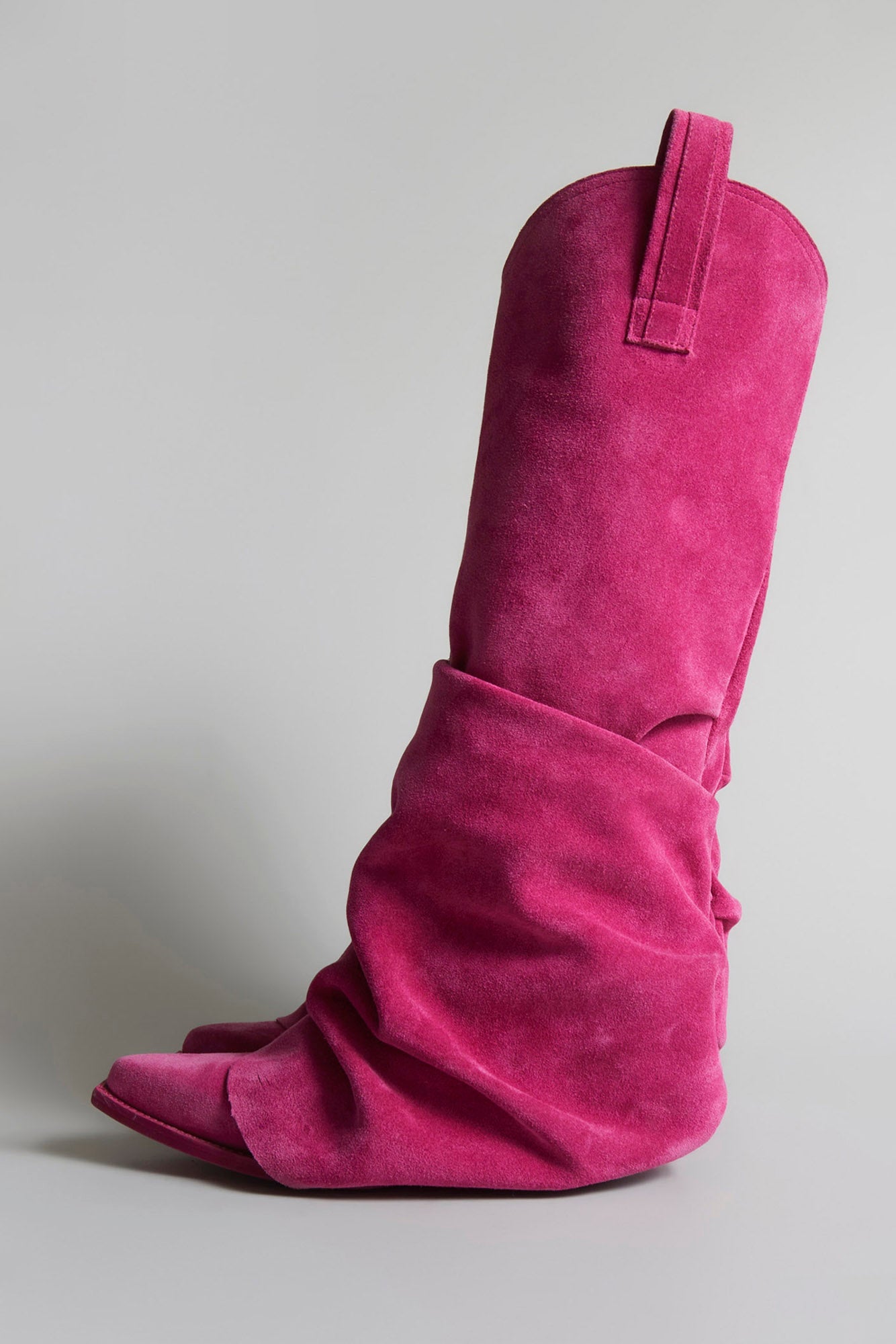 MID COWBOY BOOTS PINK SUEDE R13