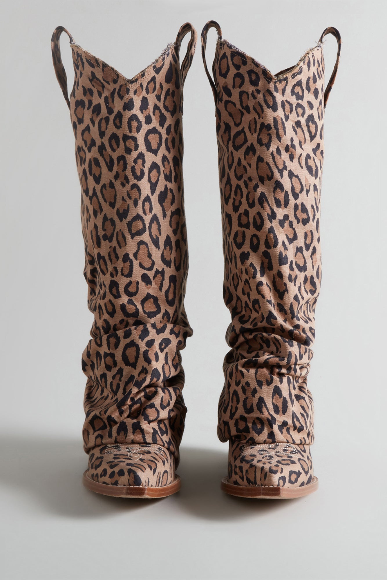 Leopard slouch hot sale boots