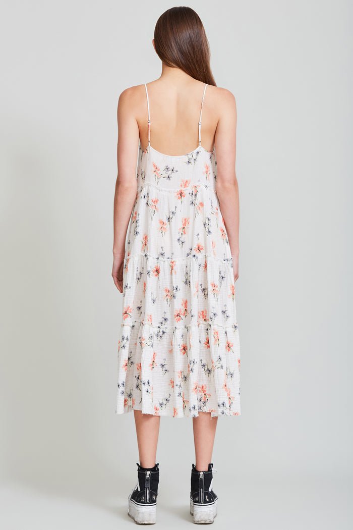 Midi Slip Dress Ecru Floral R13 Denim Official Site