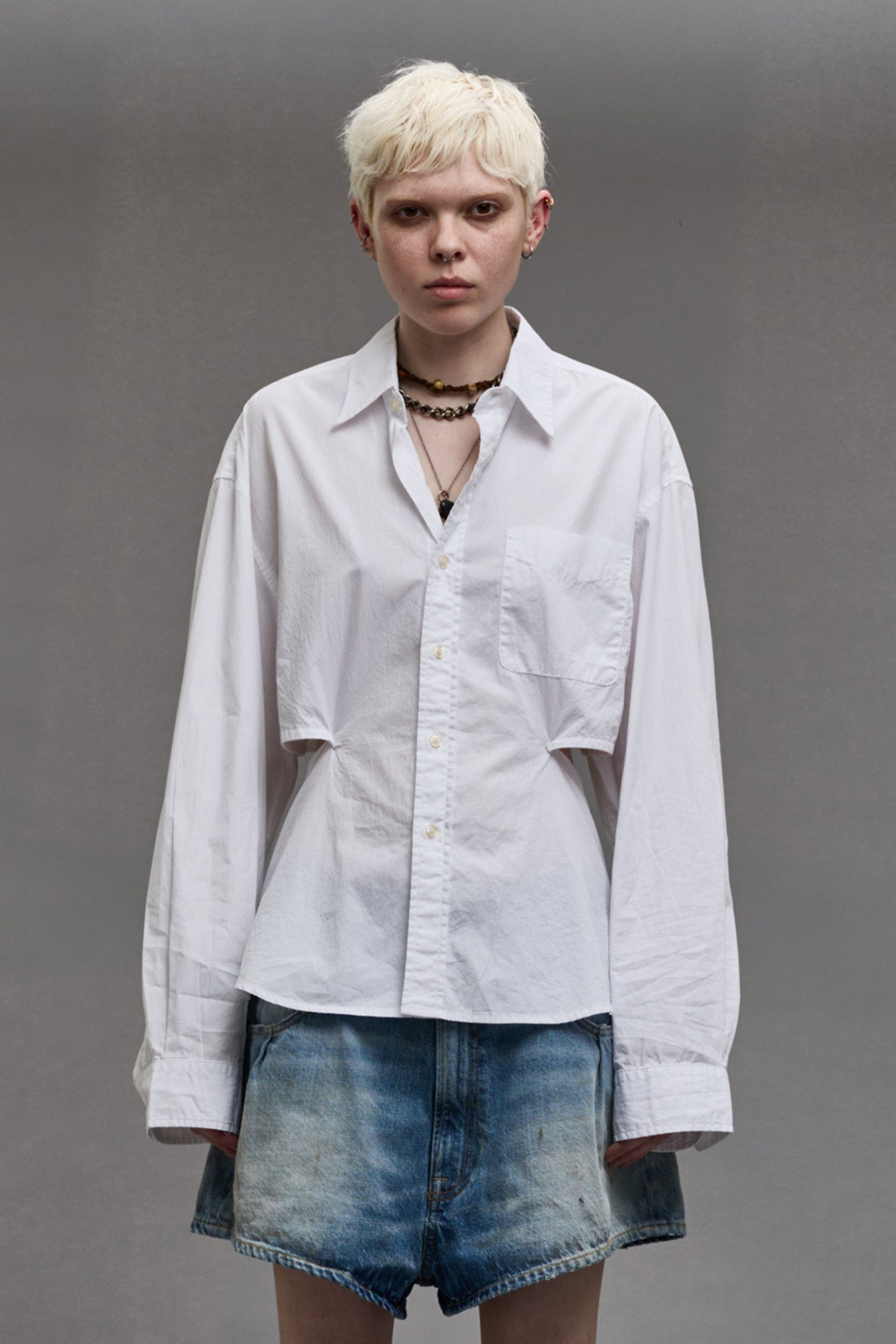White Oversized Shirt by R13 on Sale