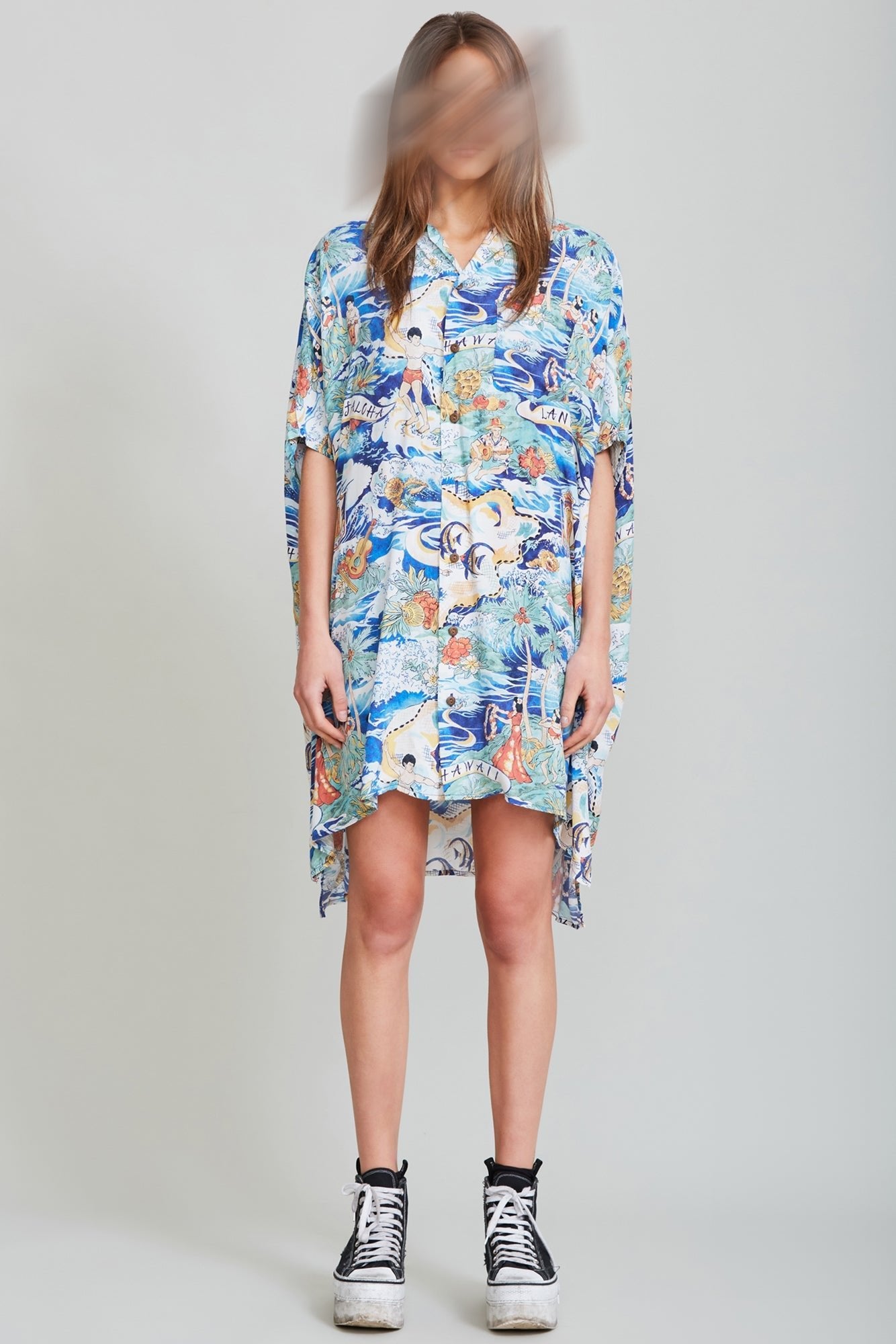 Oversized Boxy Hawaiian Dress R13 Denim Official Site