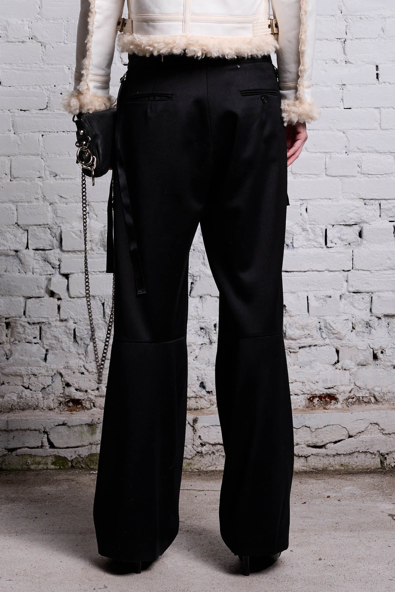 ARTICULATED TUXEDO TROUSER - BLACK - R13