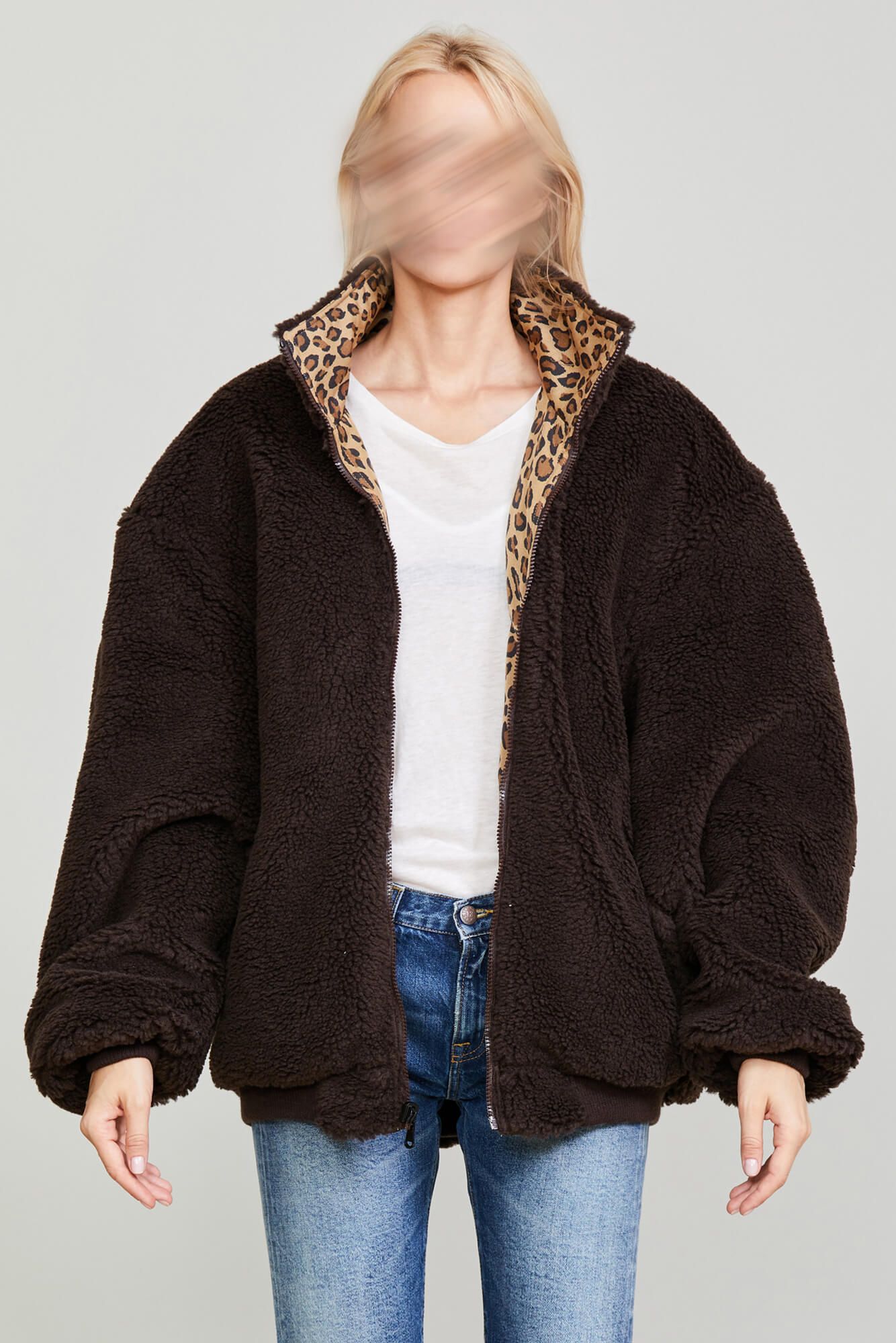 BACKZIP WINDBREAKER - PRINTED LEOPARD - R13