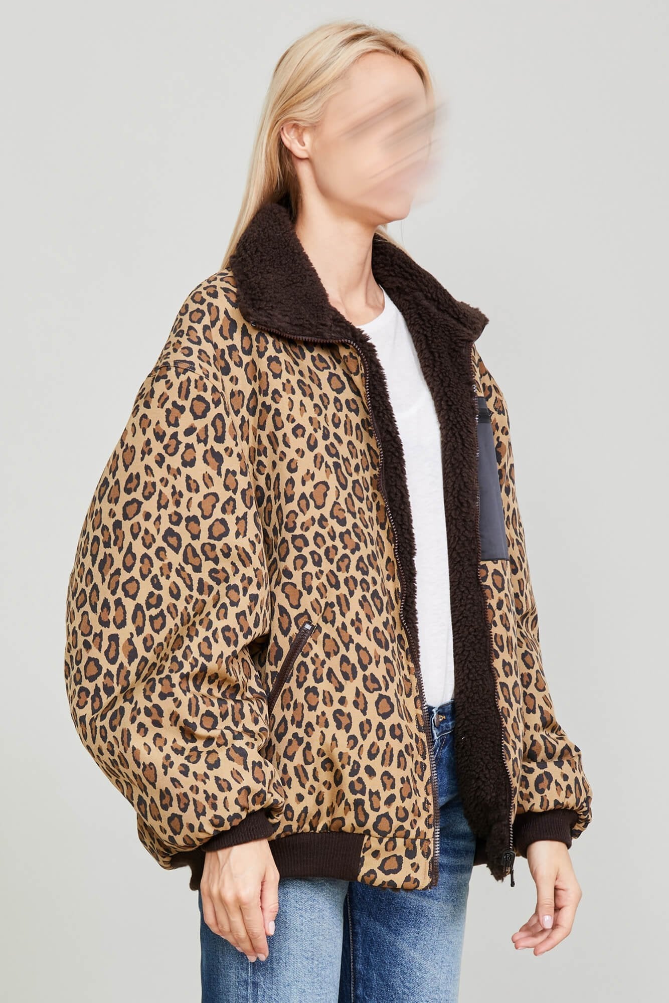 BACKZIP WINDBREAKER - PRINTED LEOPARD - R13