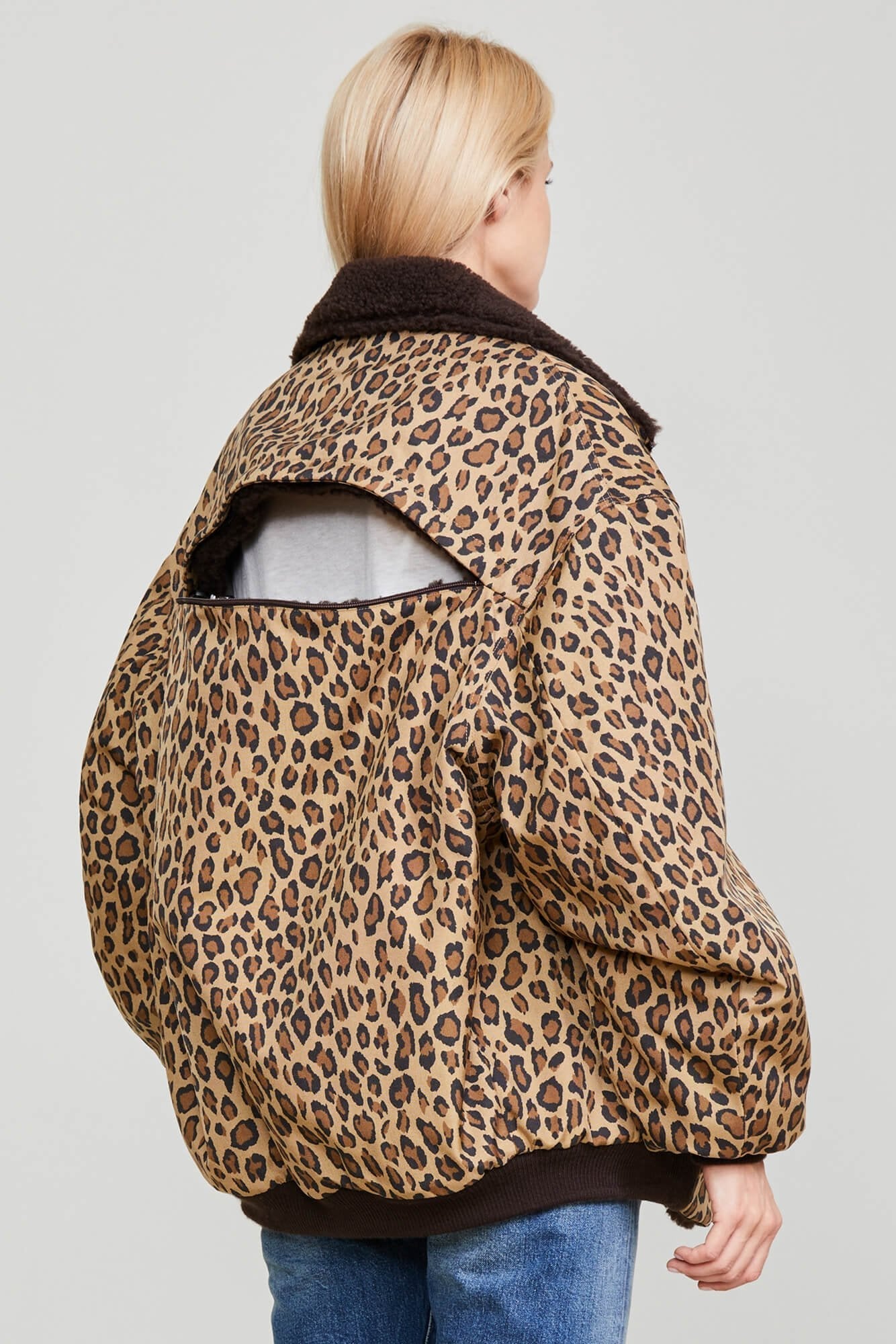 BACKZIP WINDBREAKER - PRINTED LEOPARD - R13