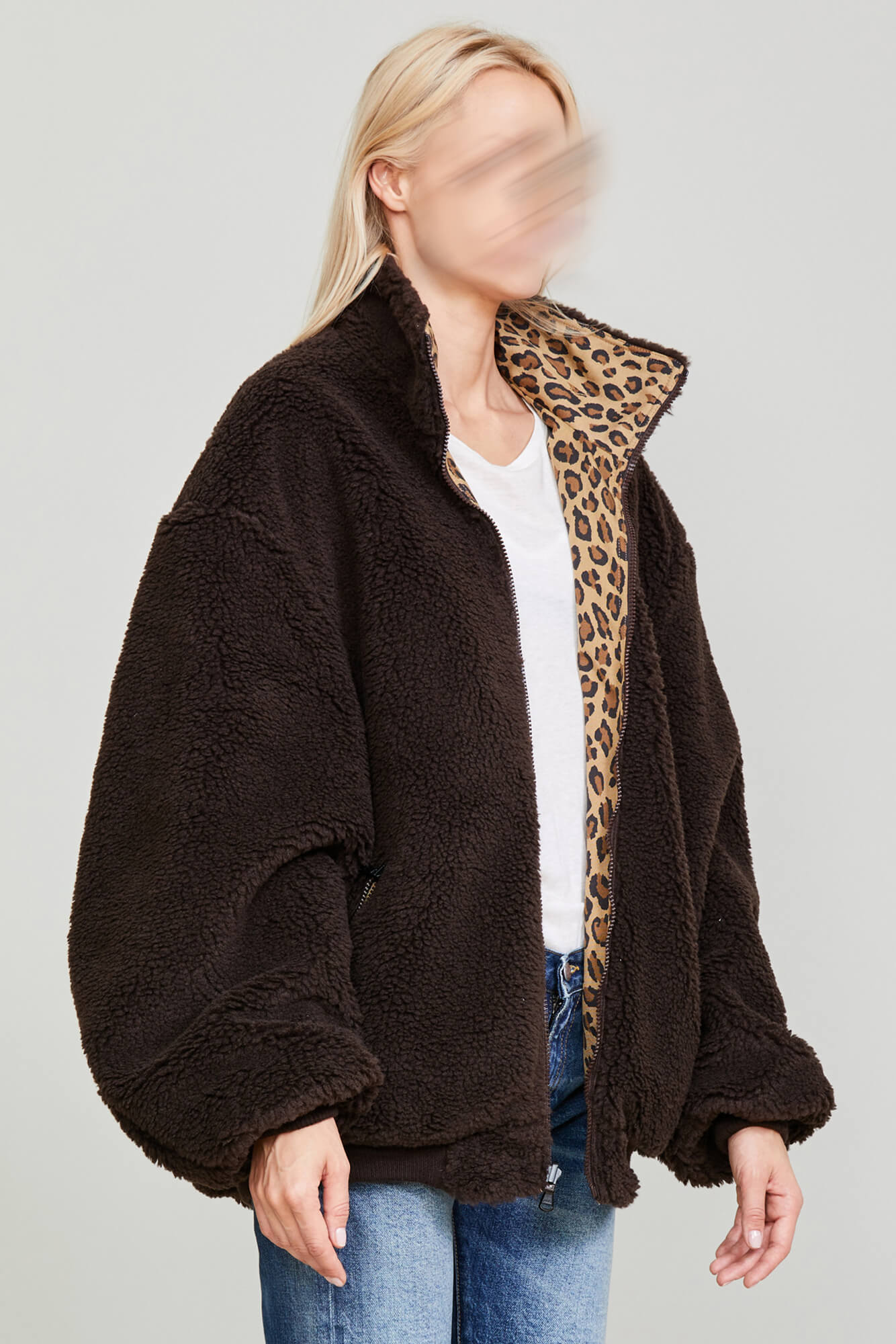 BACKZIP WINDBREAKER - PRINTED LEOPARD - R13