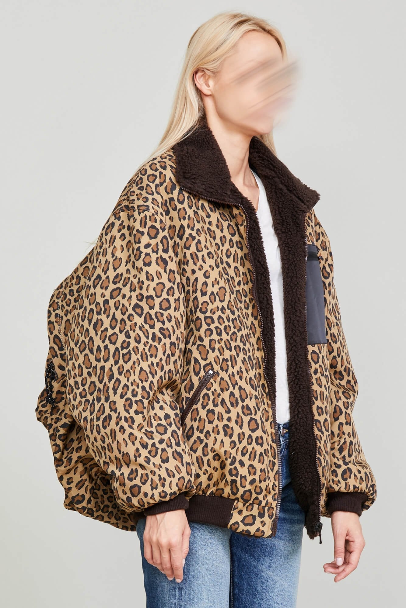 BACKZIP WINDBREAKER - PRINTED LEOPARD - R13