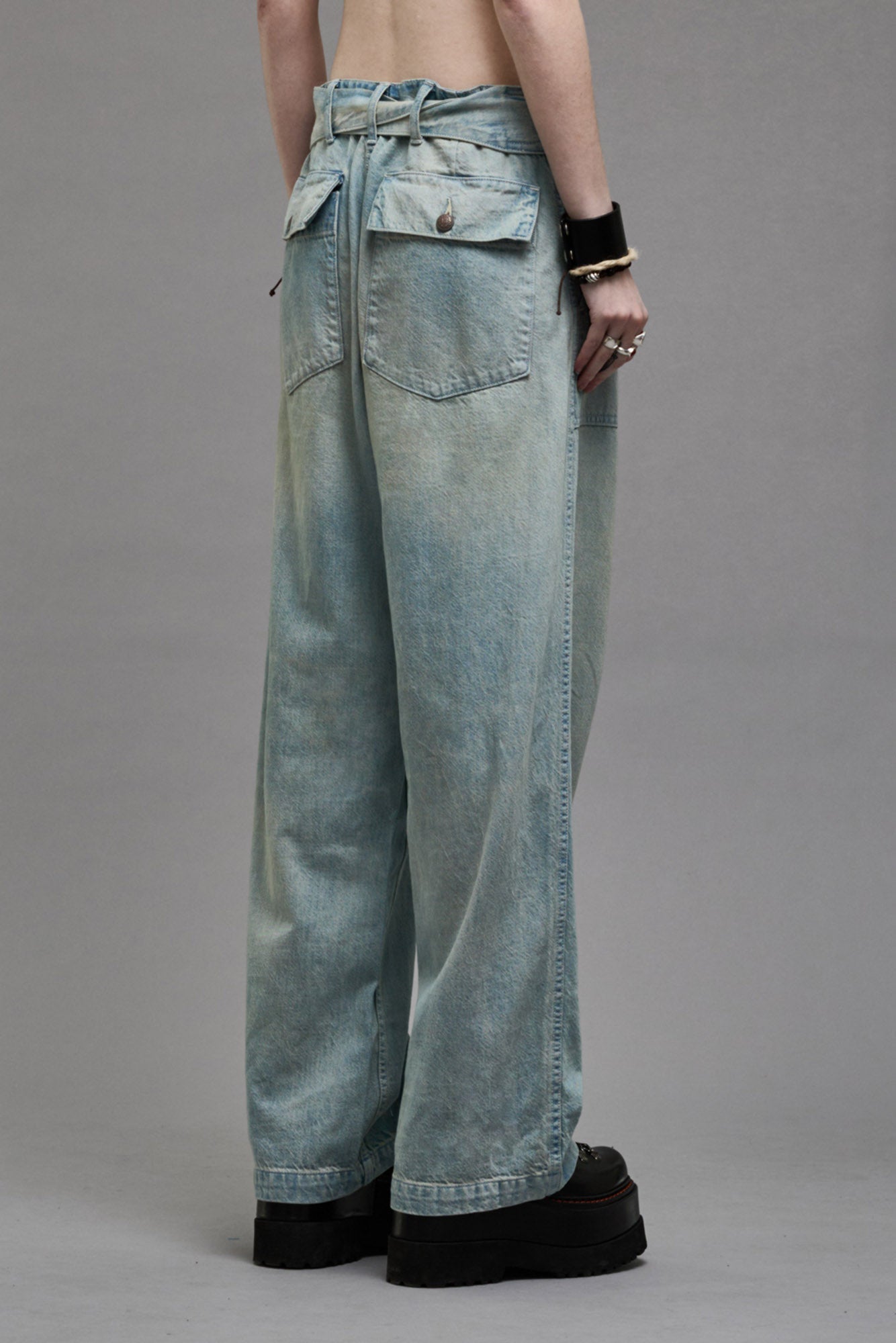 BELTED VENTI UTILITY PANT - LENNON BLUE - R13