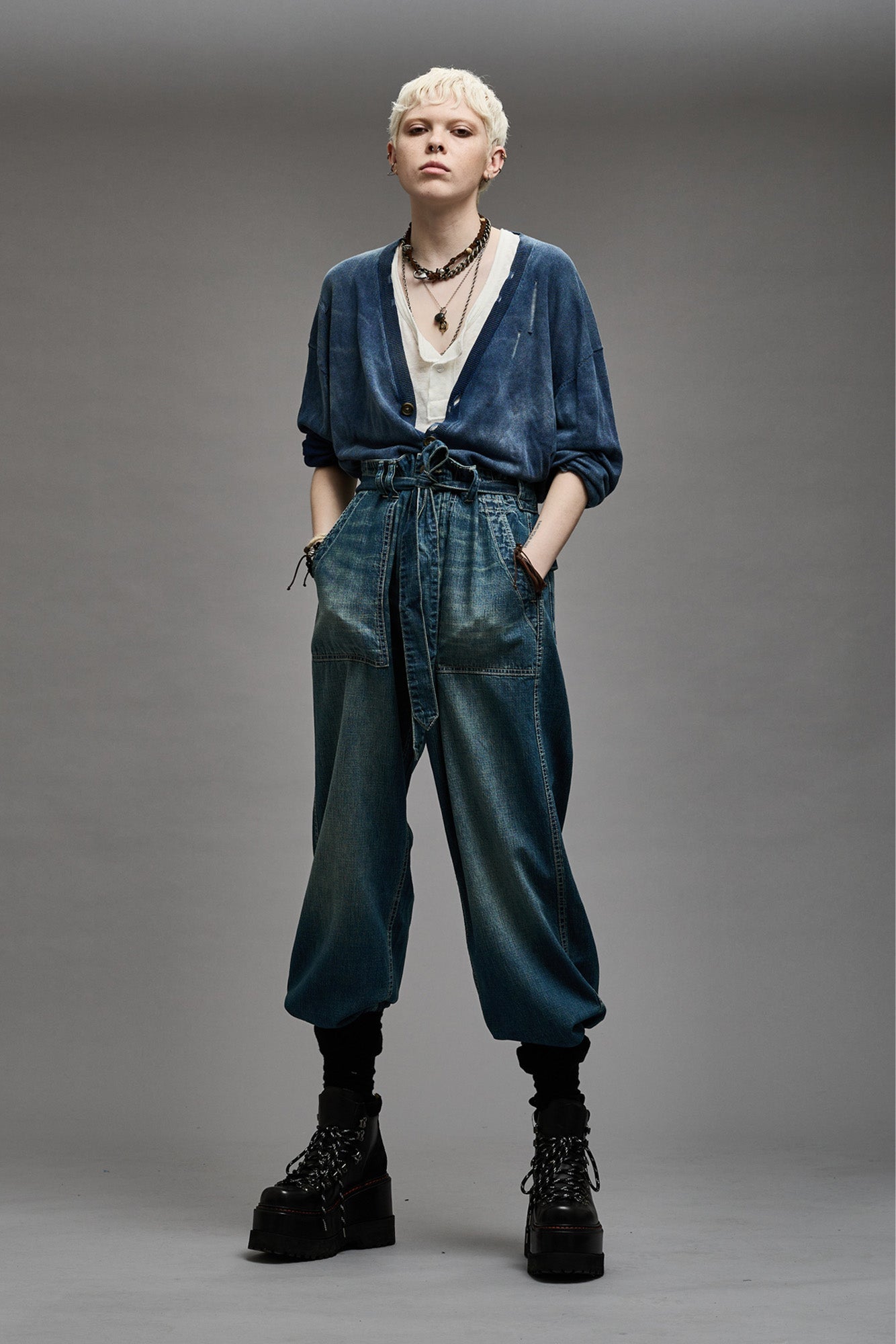 BELTED VENTI UTILITY PANT - WINDSOR BLUE - R13