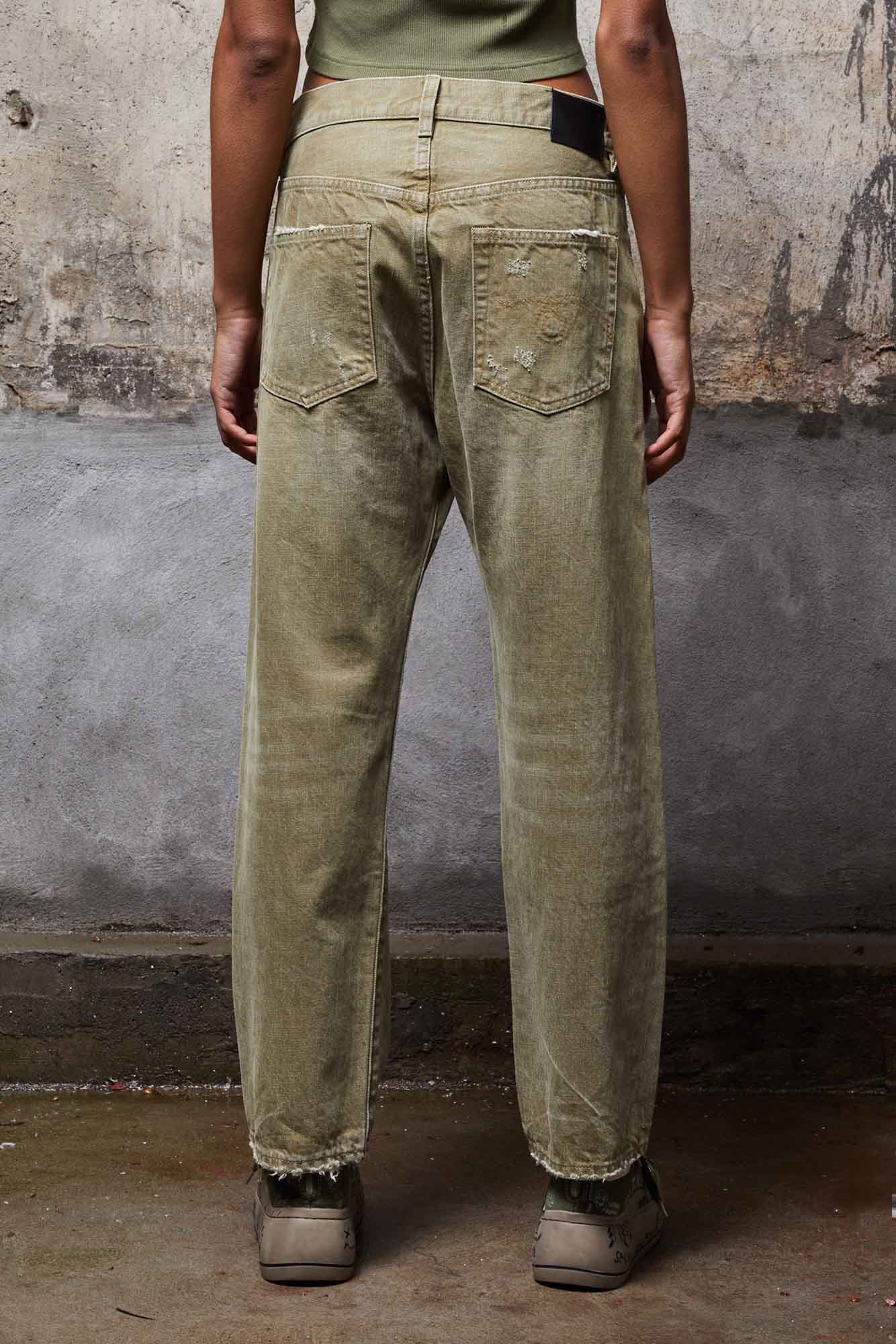 BOYFRIEND JEAN - MOSS GREEN - R13