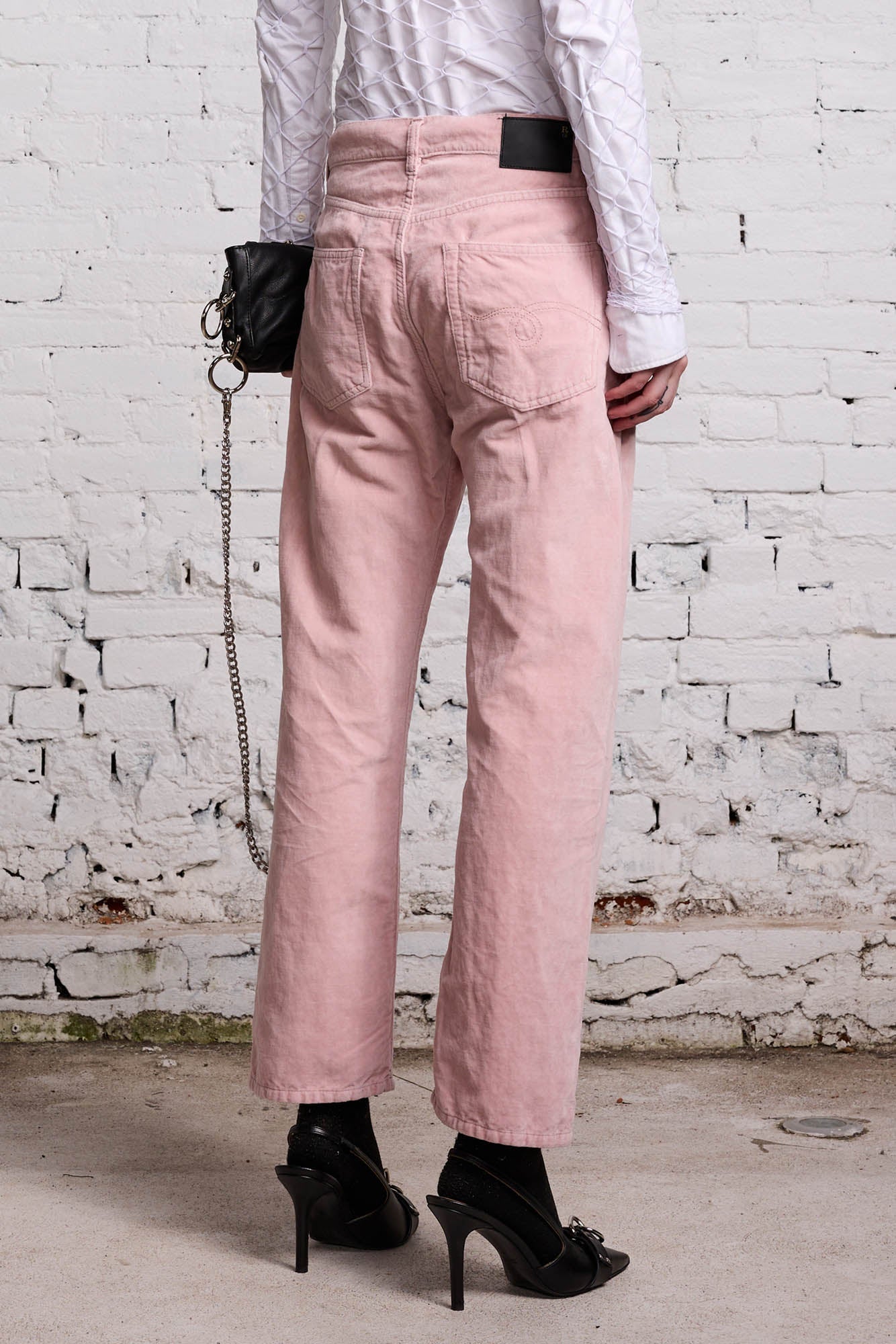 BOYFRIEND JEAN - PINK VELVET - R13