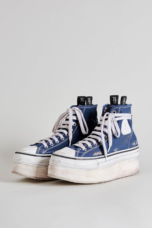 COURTNEY PLATFORM HIGH TOP SNEAKER - NAVY - R13