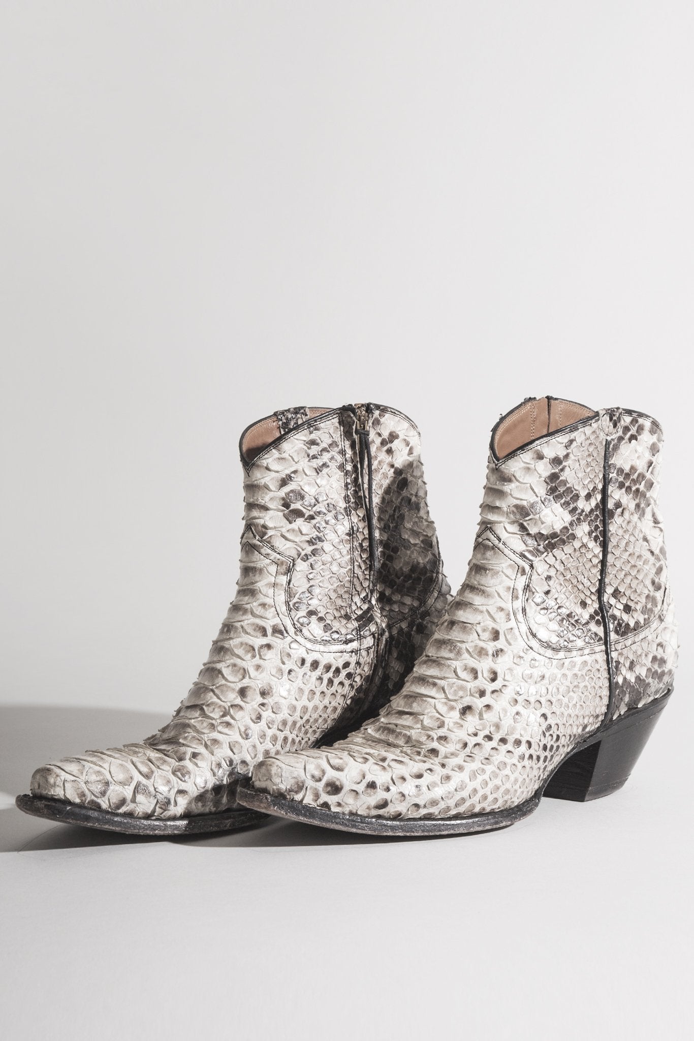 COWBOY ANKLE BOOT - BROWN SNAKE - R13