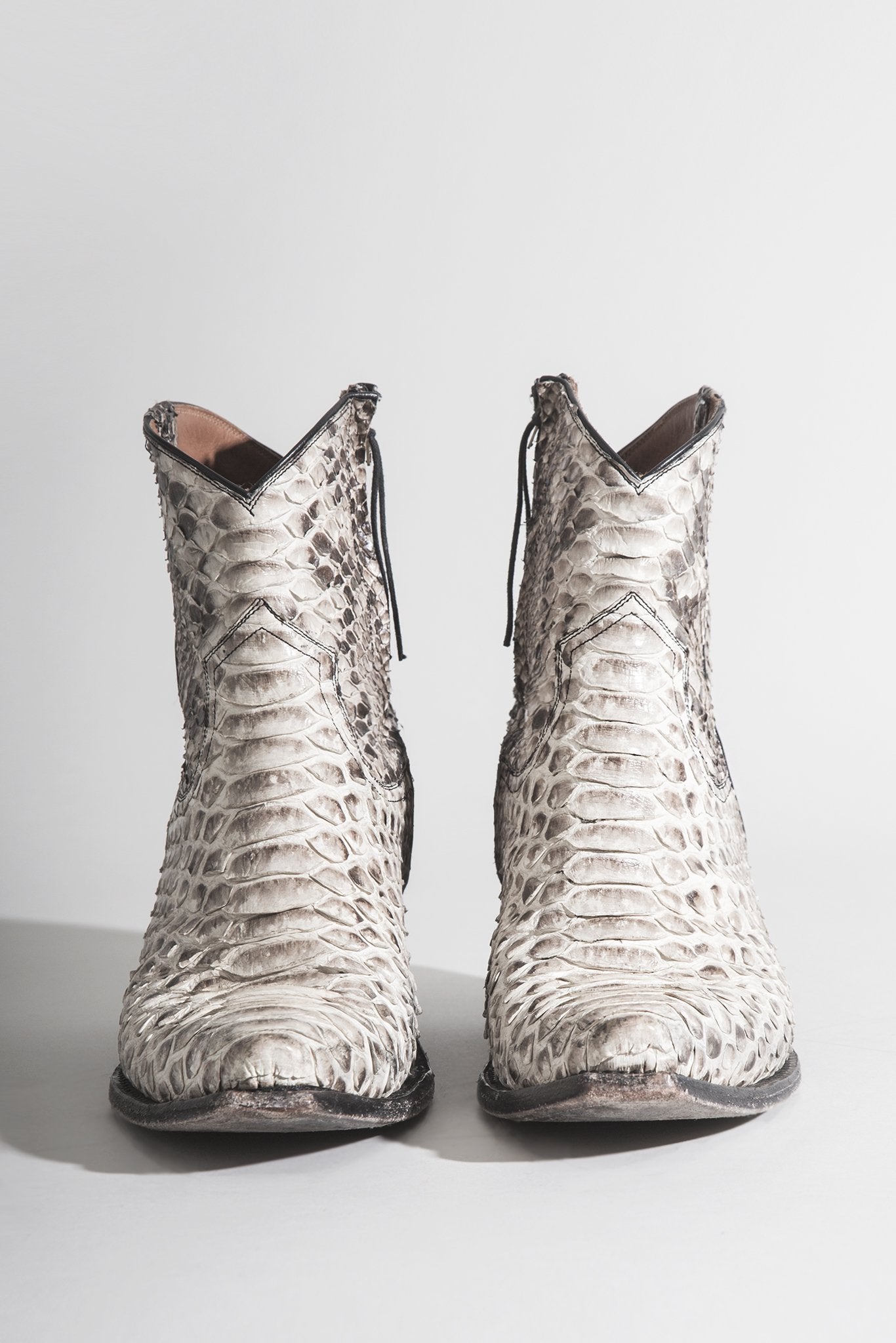 COWBOY ANKLE BOOT - BROWN SNAKE - R13