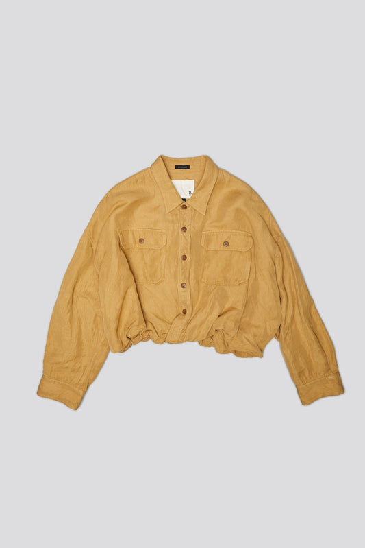 CROSSOVER UTILITY BUBBLE SHIRT - KHAKI - R13