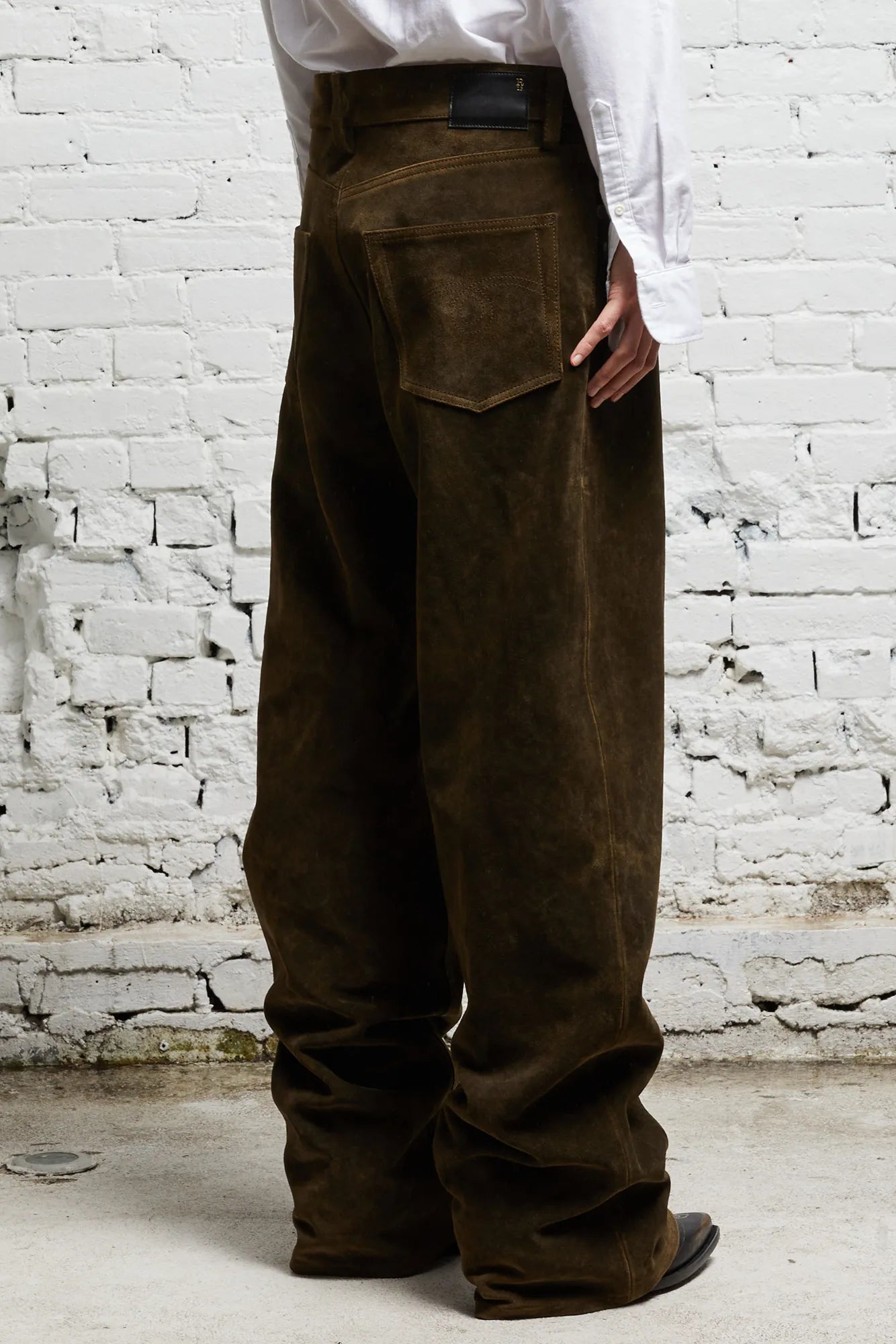 D'ARCY LOOSE LEATHER PANT - BROWN - R13