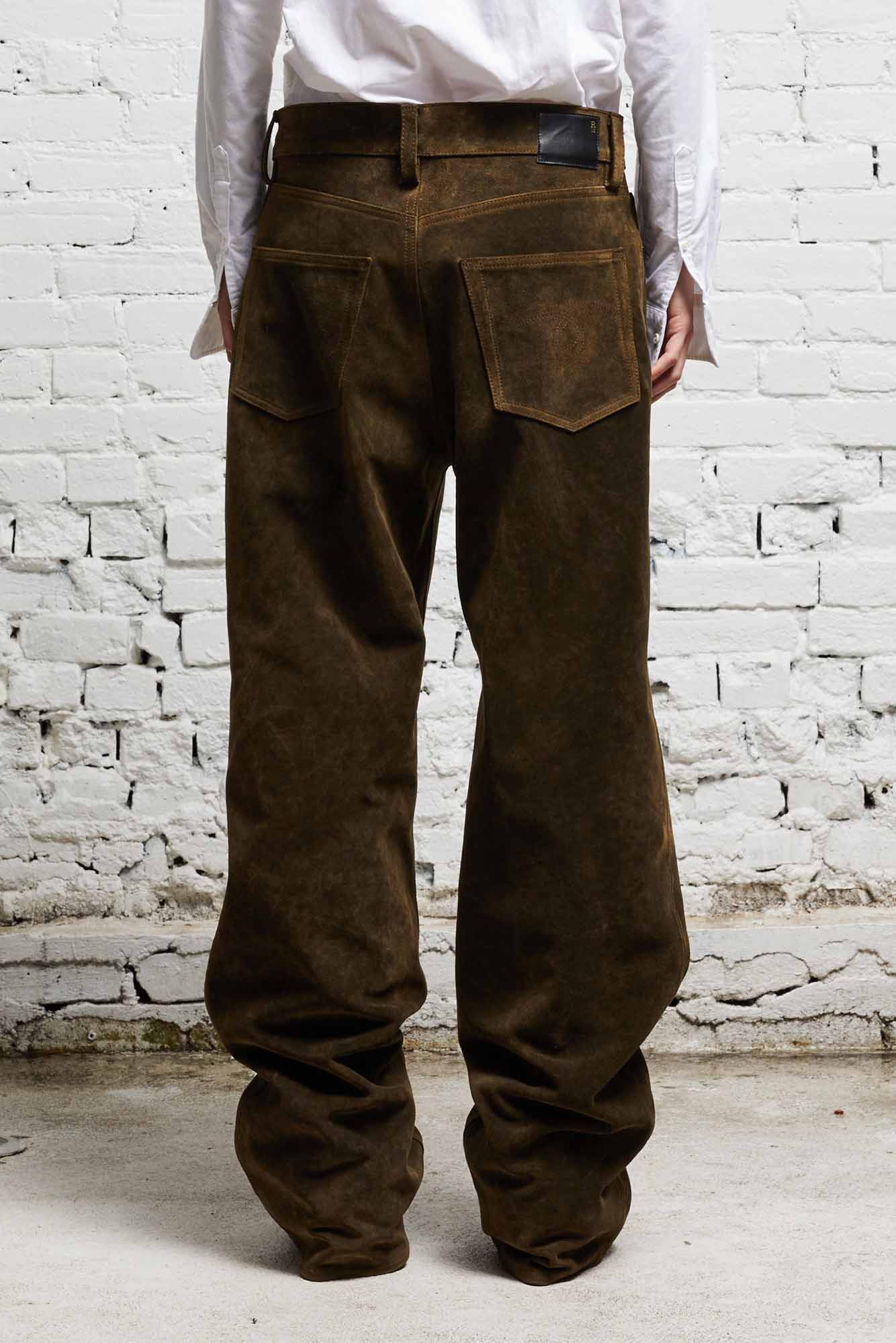 D'ARCY LOOSE LEATHER PANT - BROWN - R13