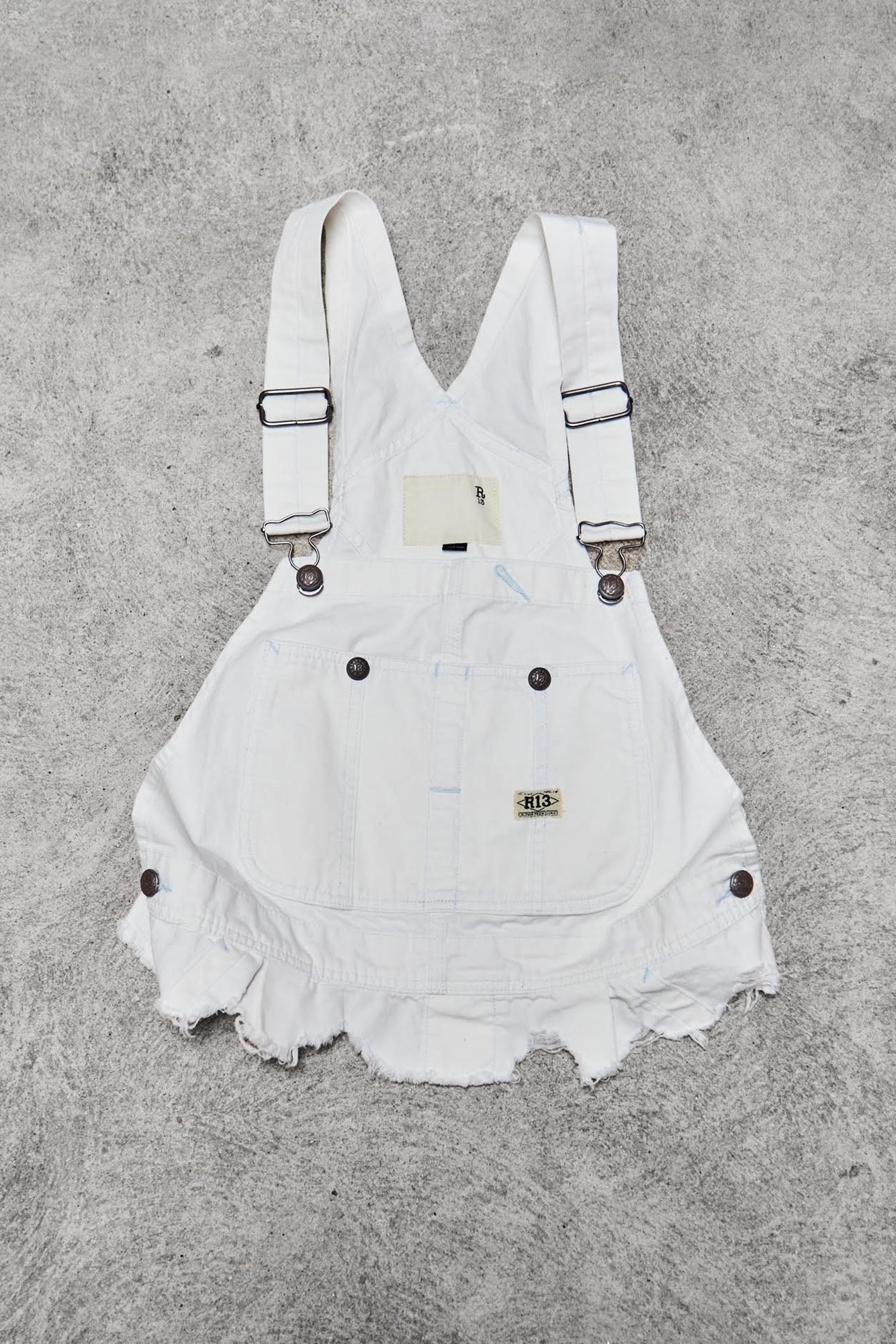 DAMON OVERALL BIB - ECRU CANVAS - R13