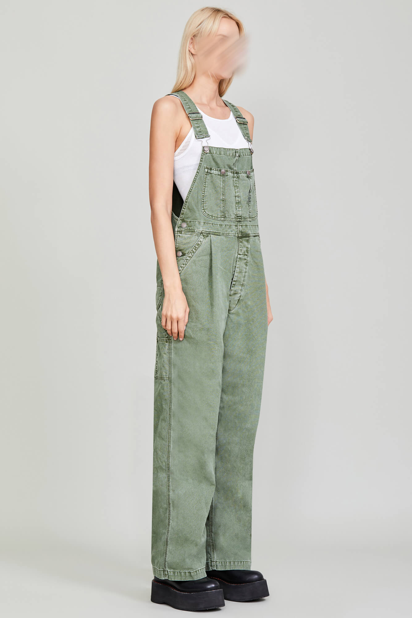 DAMON OVERALL - OLIVE GARMENT DYE - R13