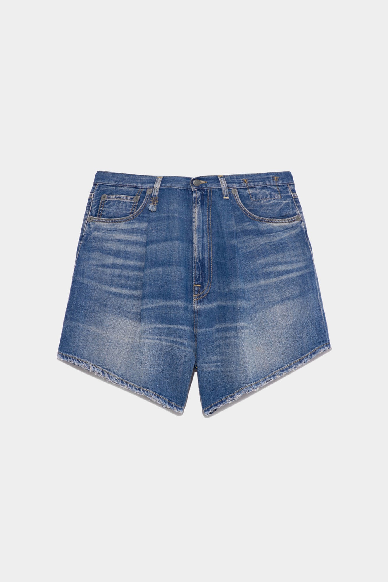 DAMON PLEATED SHORT - CLIFF LINEN INDIGO - R13