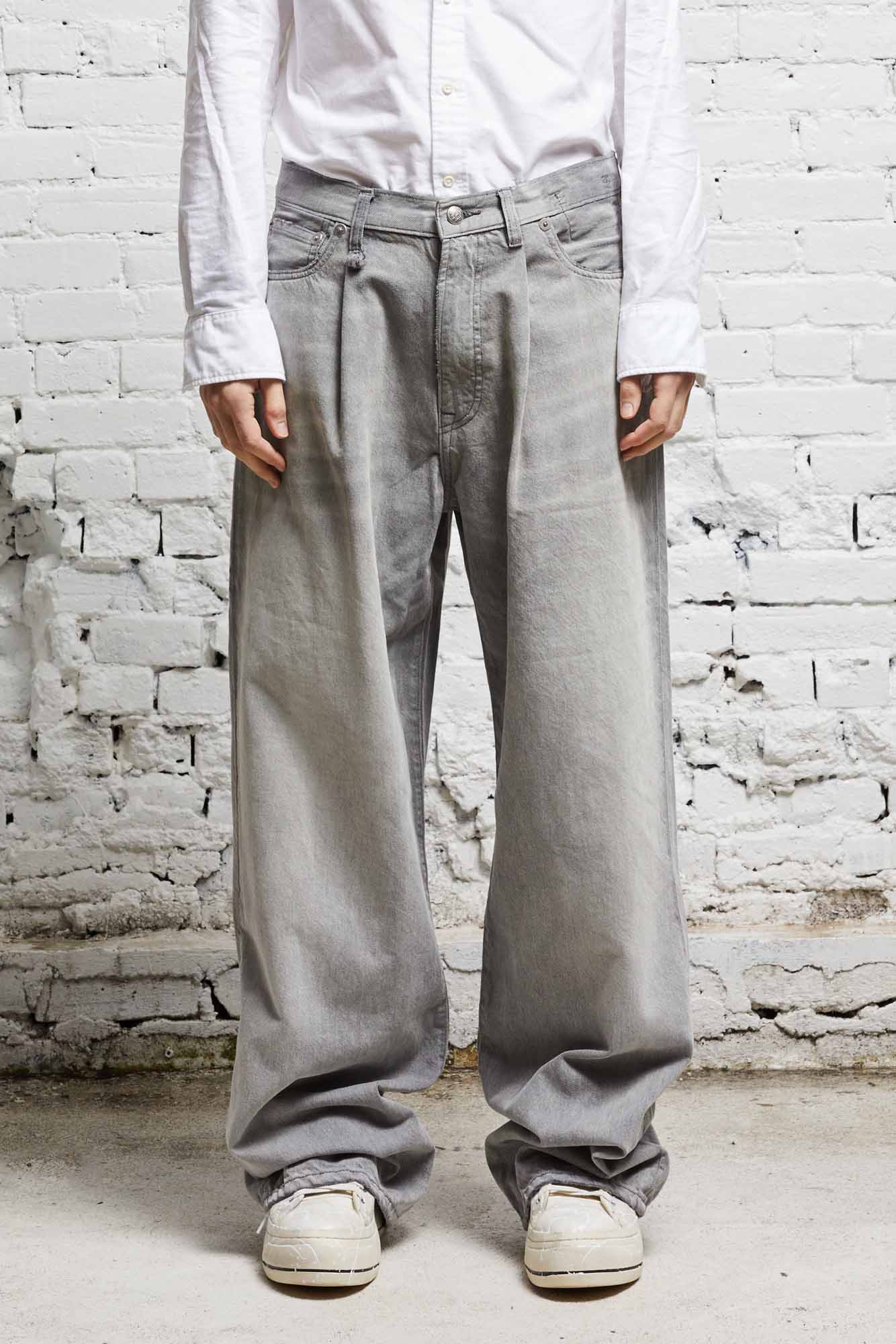 DAMON PLEATED WIDE LEG - WADE GREY - R13