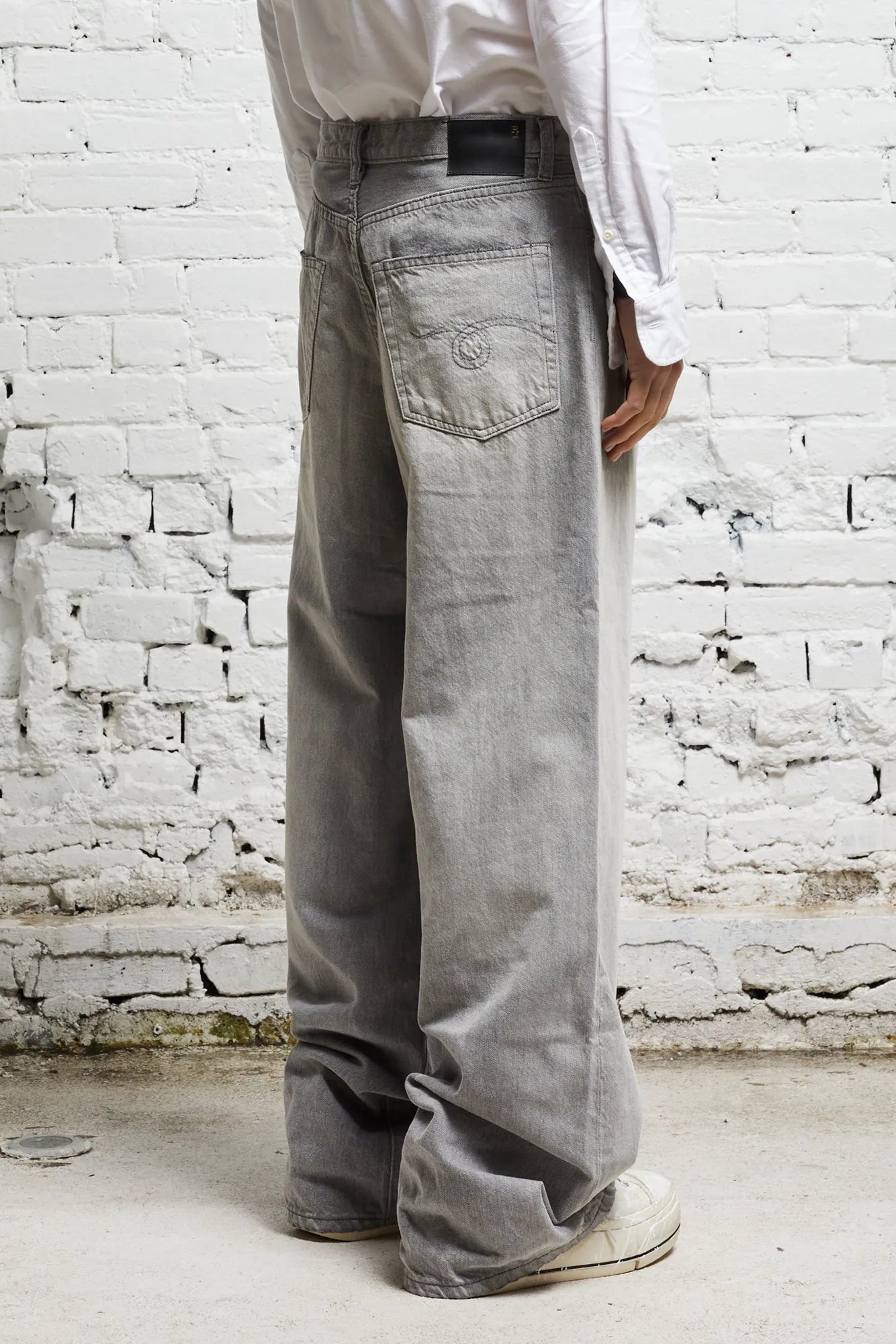 DAMON PLEATED WIDE LEG - WADE GREY - R13