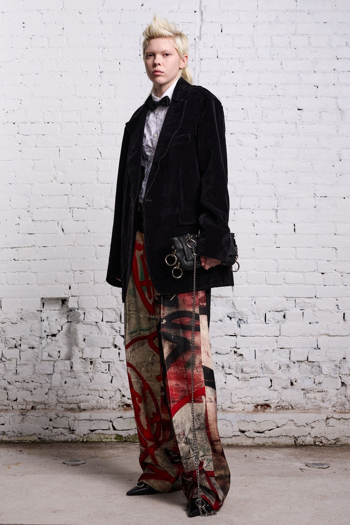 DAMON WOOL TROUSER - GRUNGE MURAL - R13