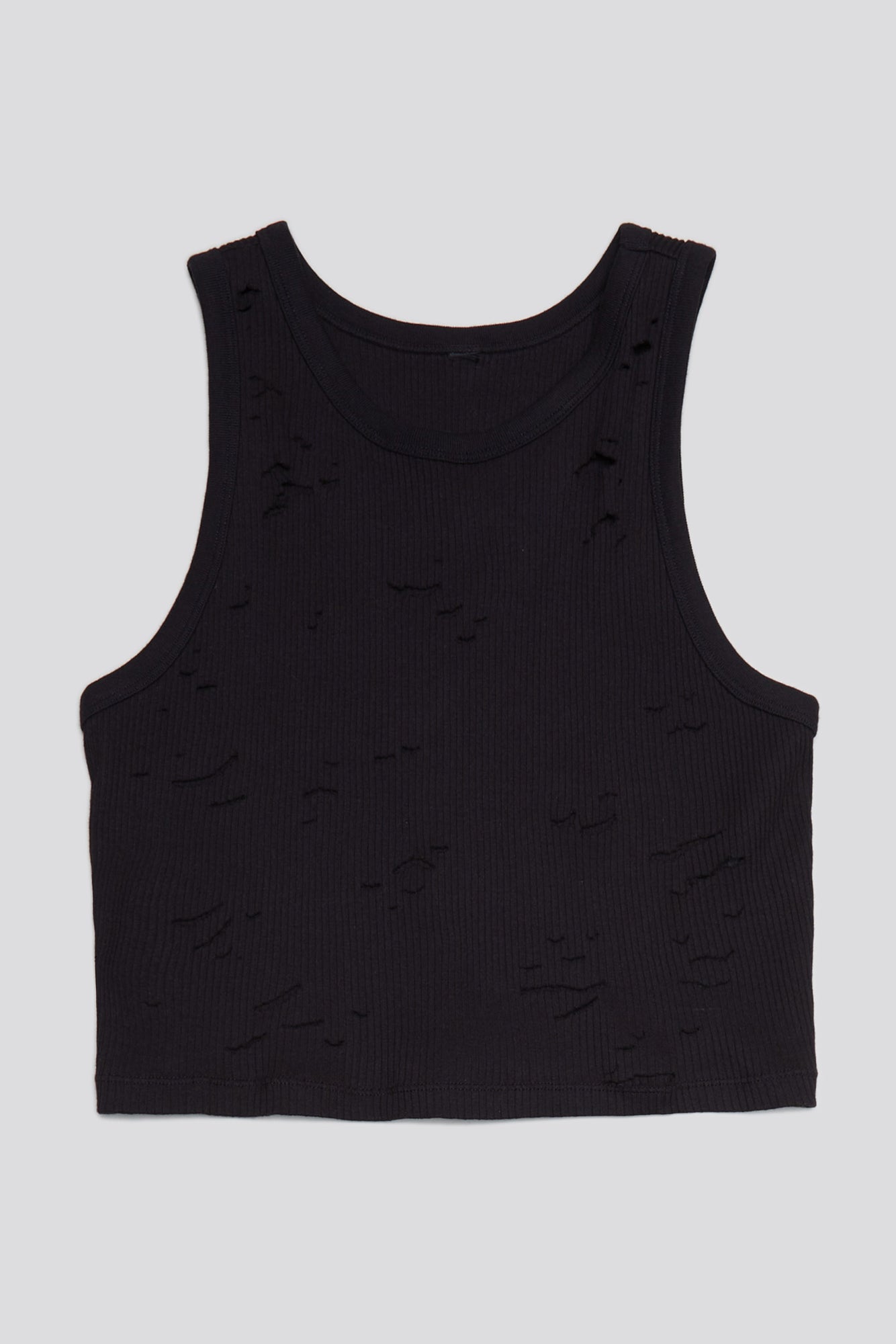 DISTRESSED TANK - BLACK - R13