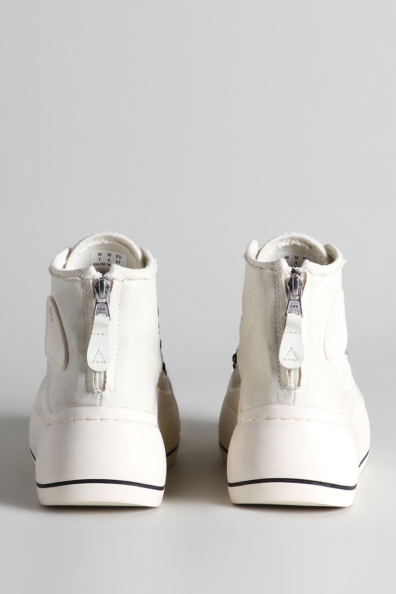 DOUBLE GROMMET KURT HIGH TOP SNEAKER - ECRU - R13