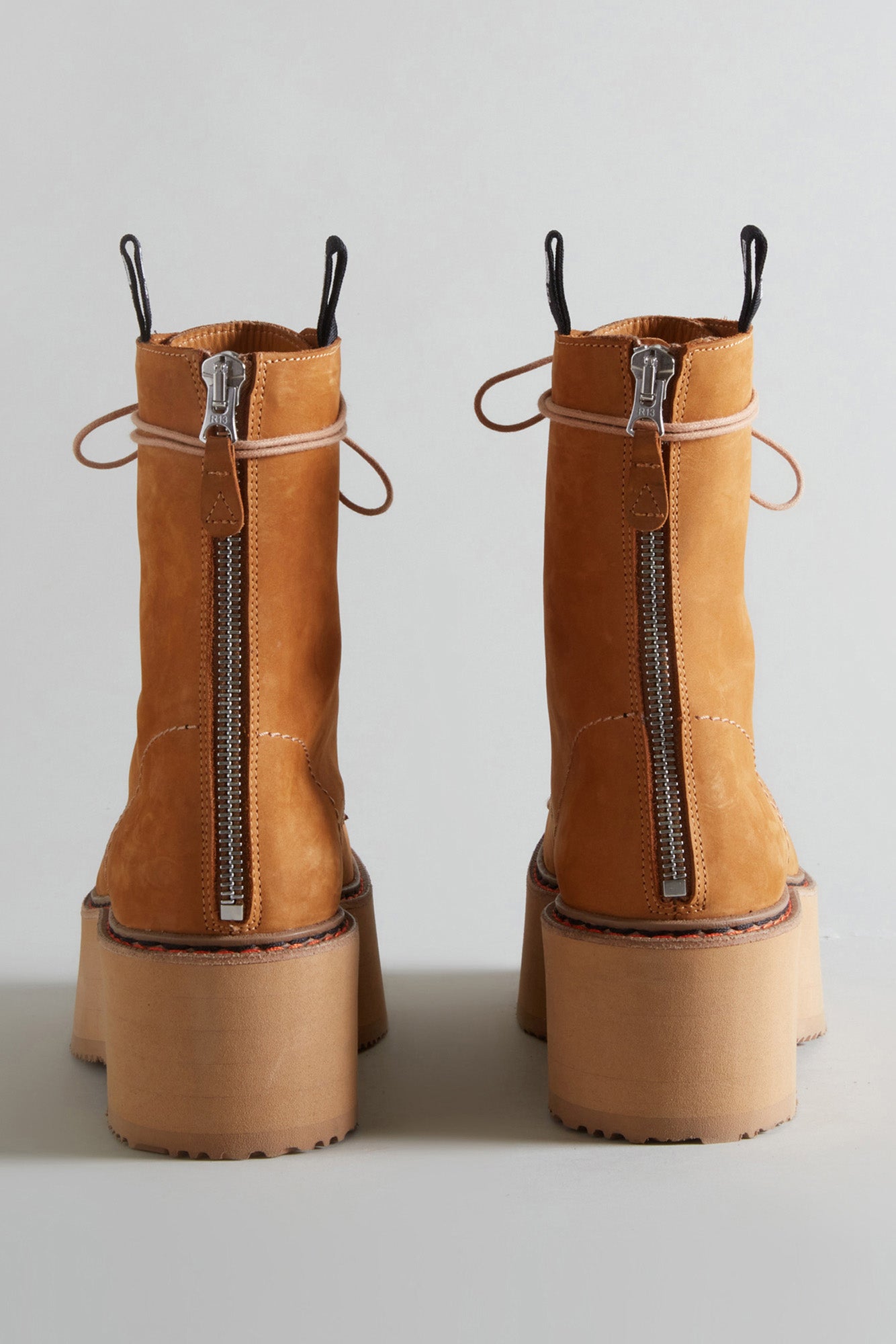 DOUBLE STACK BOOT - TAN NUBUCK - R13