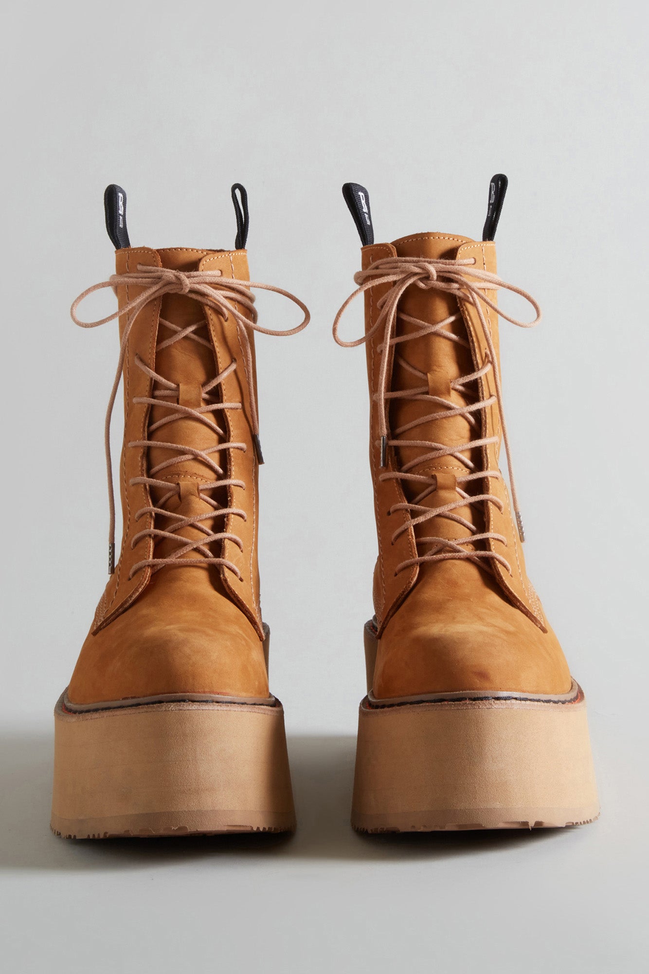 DOUBLE STACK BOOT - TAN NUBUCK - R13