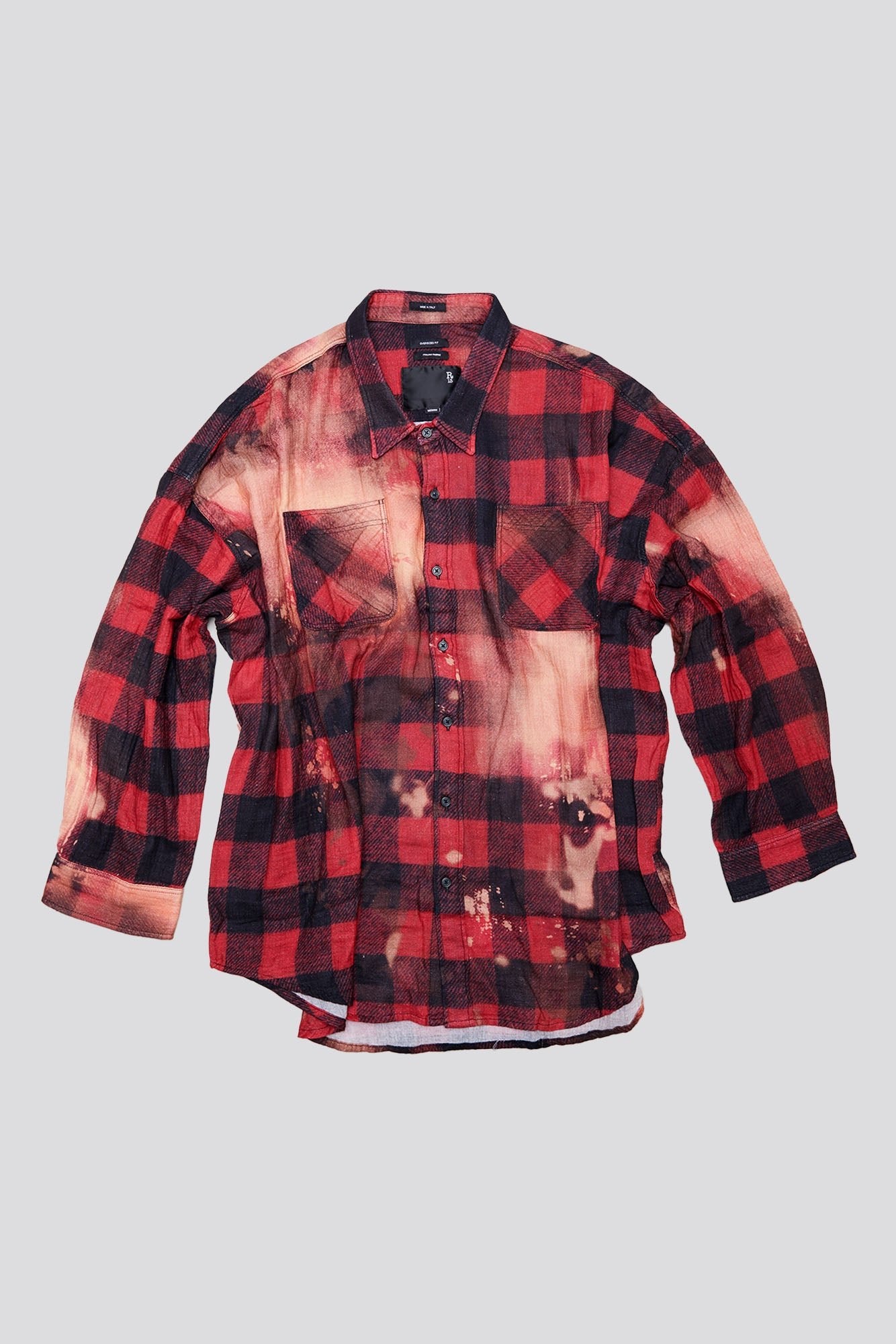 DROP NECK WORKSHIRT - RED BUFFALO OVERDYE - R13